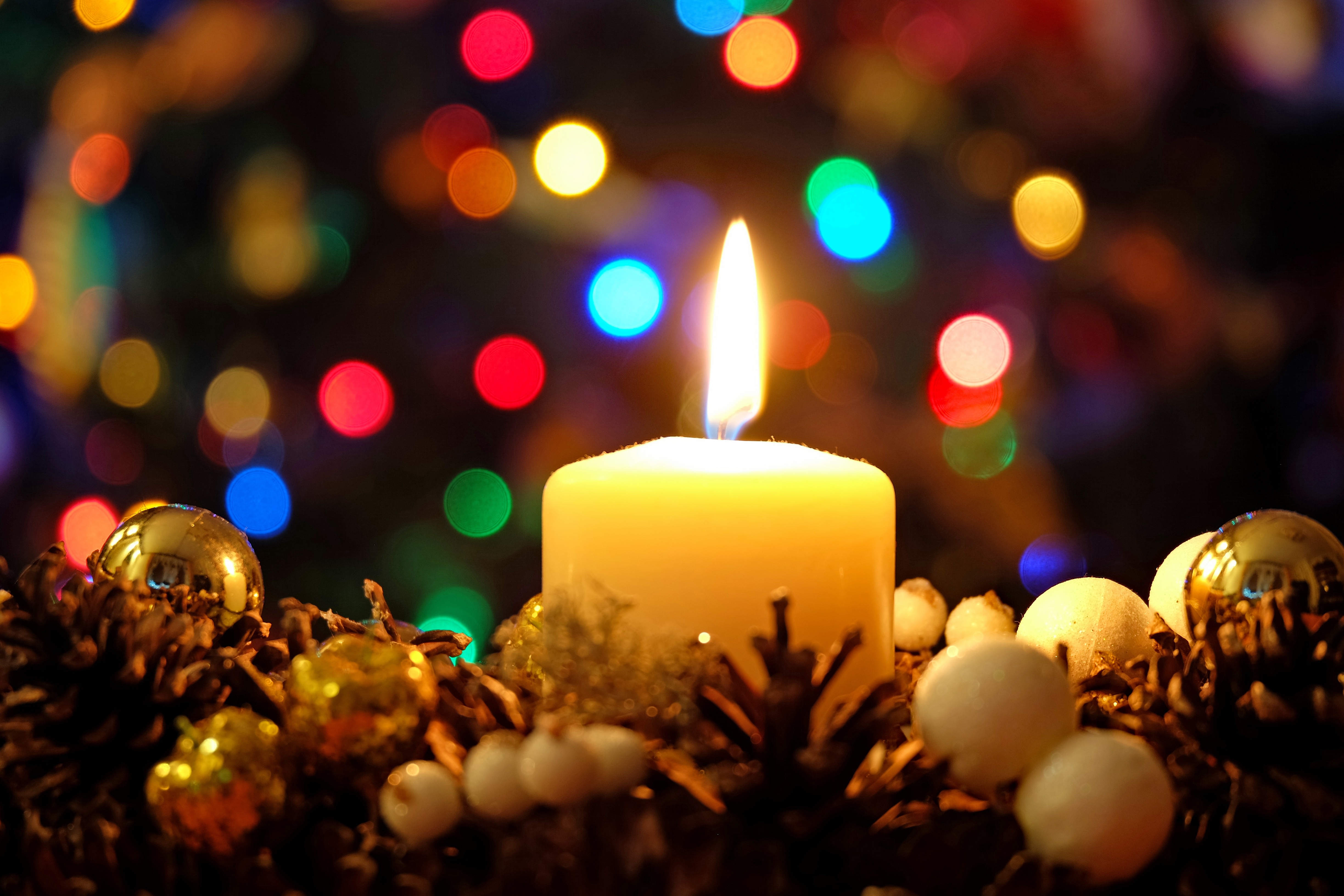 Download mobile wallpaper Close Up, Bokeh, Candle, Photography for free.
