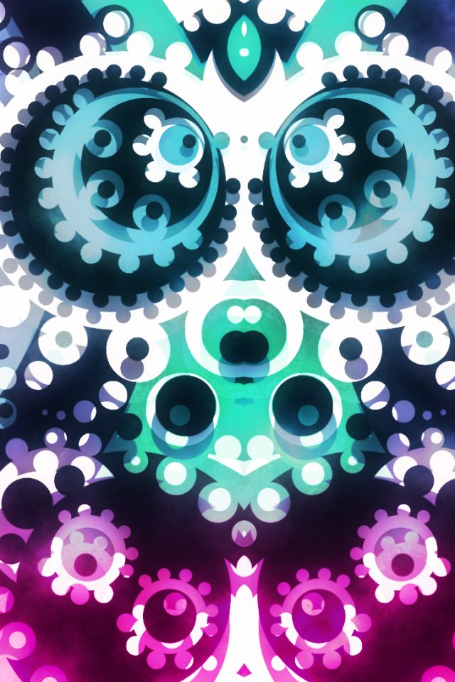 Download mobile wallpaper Abstract, 3D, Purple, Illusion, Gears for free.