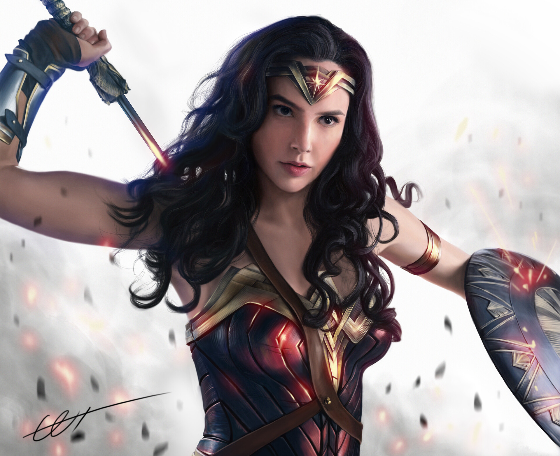 Handy-Wallpaper Filme, Schwarzes Haar, Dc Comics, Frau Krieger, Gal Gadot, Wonder Woman kostenlos herunterladen.