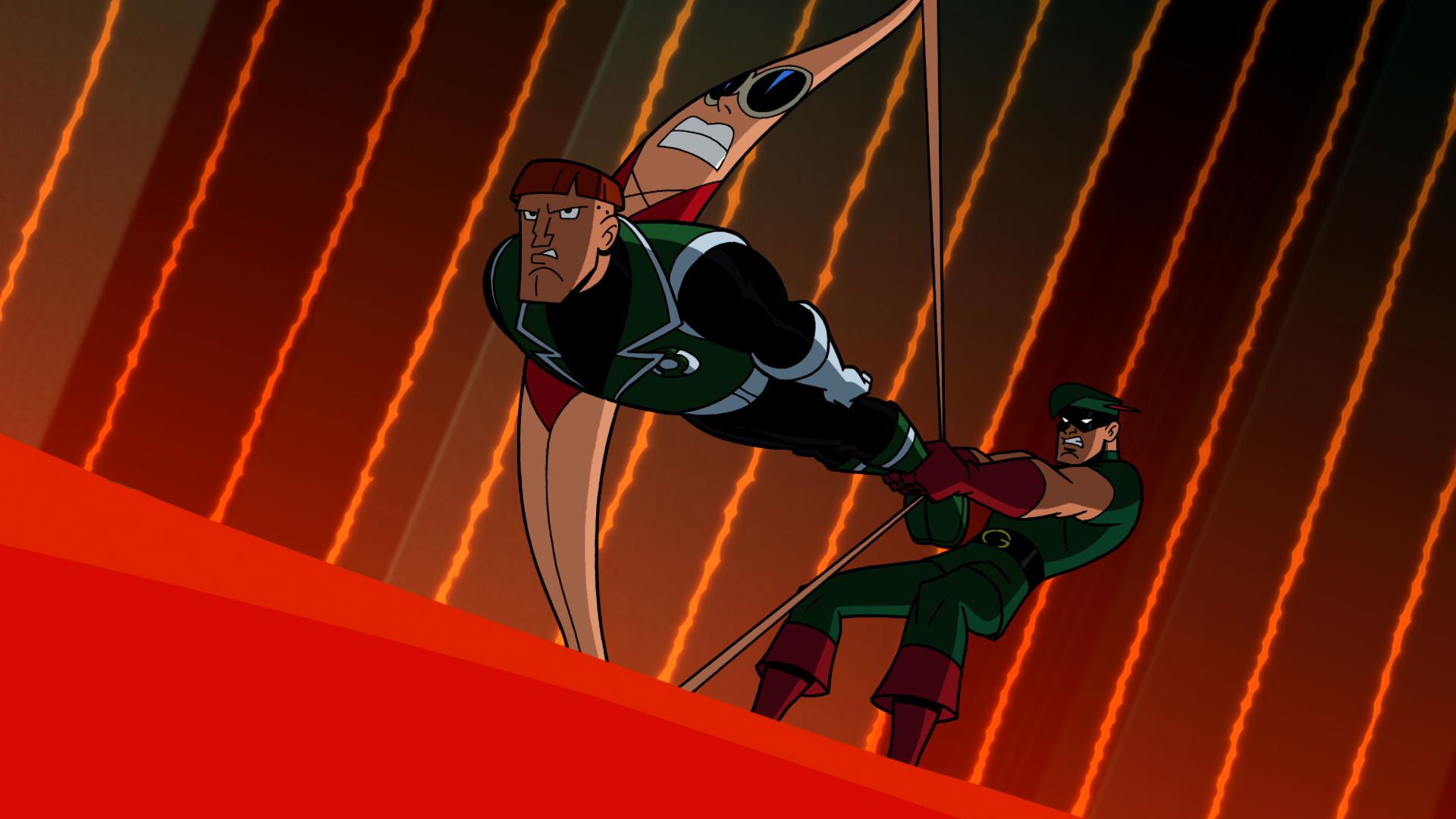 370518 скачать обои телешоу, бэтмен: отважный и смелый, зелёная стрела, зелёный фонарь, гай гарднер, оливер куин, пластиковый человек, бэтмен - заставки и картинки бесплатно