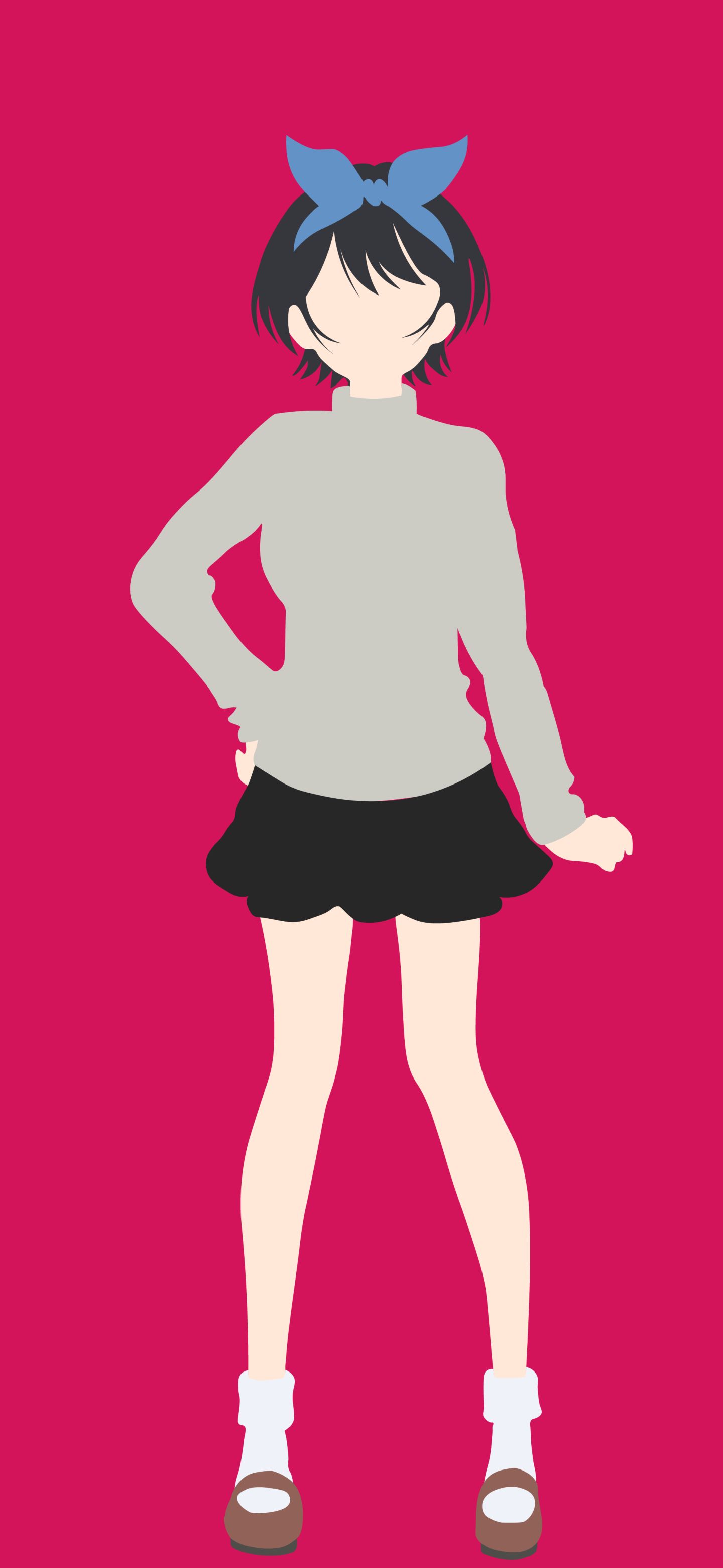 Download mobile wallpaper Anime, Minimalist, Rent A Girlfriend, Ruka Sarashina for free.