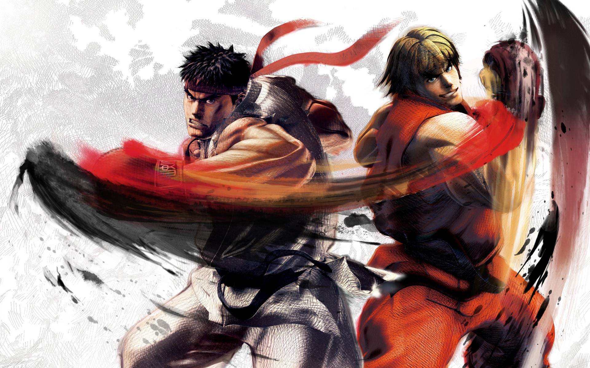 video game, street fighter, ken masters, ryu (street fighter)