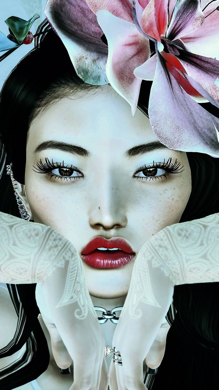 Download mobile wallpaper Fantasy, Face, Women, Asian for free.