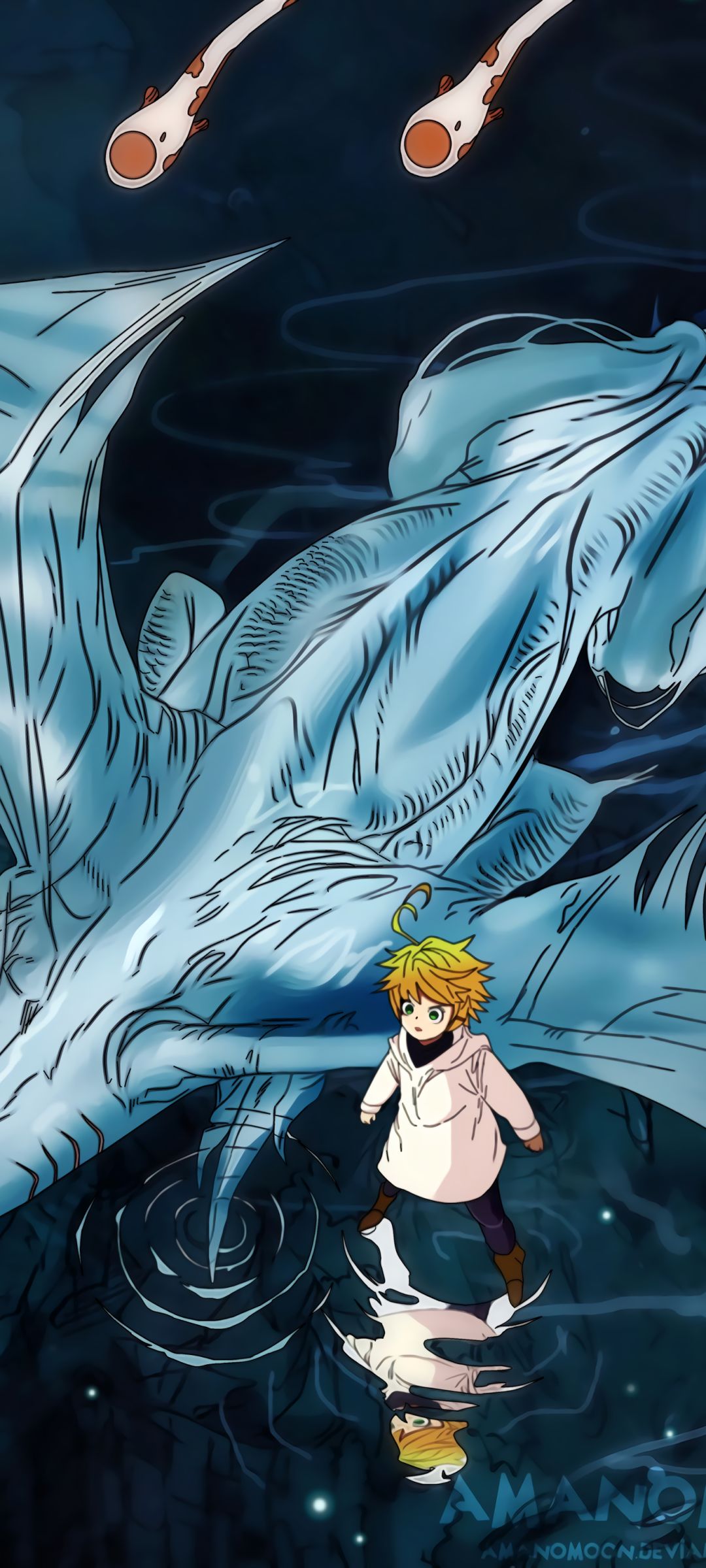 Download mobile wallpaper Anime, Dragon, Emma (The Promised Neverland), The Promised Neverland for free.