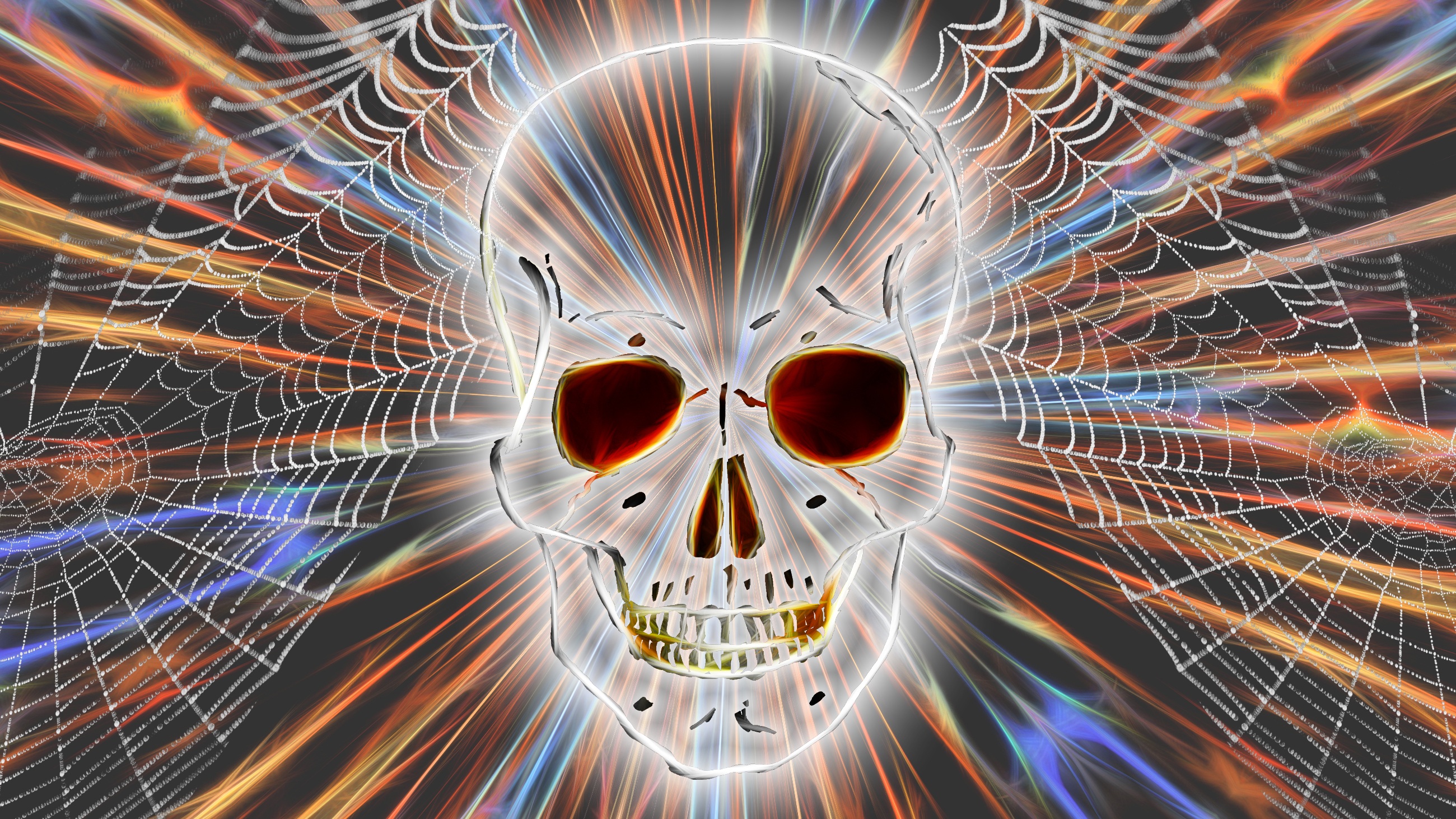 Free download wallpaper Dark, Colors, Colorful, Skull on your PC desktop