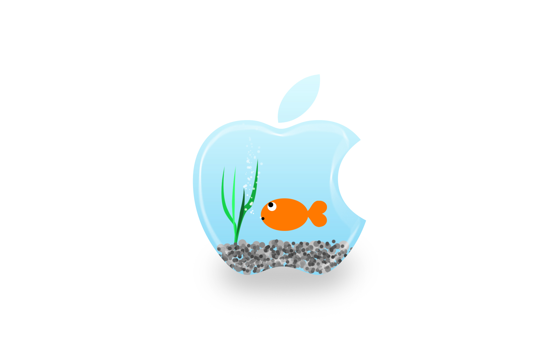 Download mobile wallpaper Funny, Apple, Technology, Fish, Humor for free.