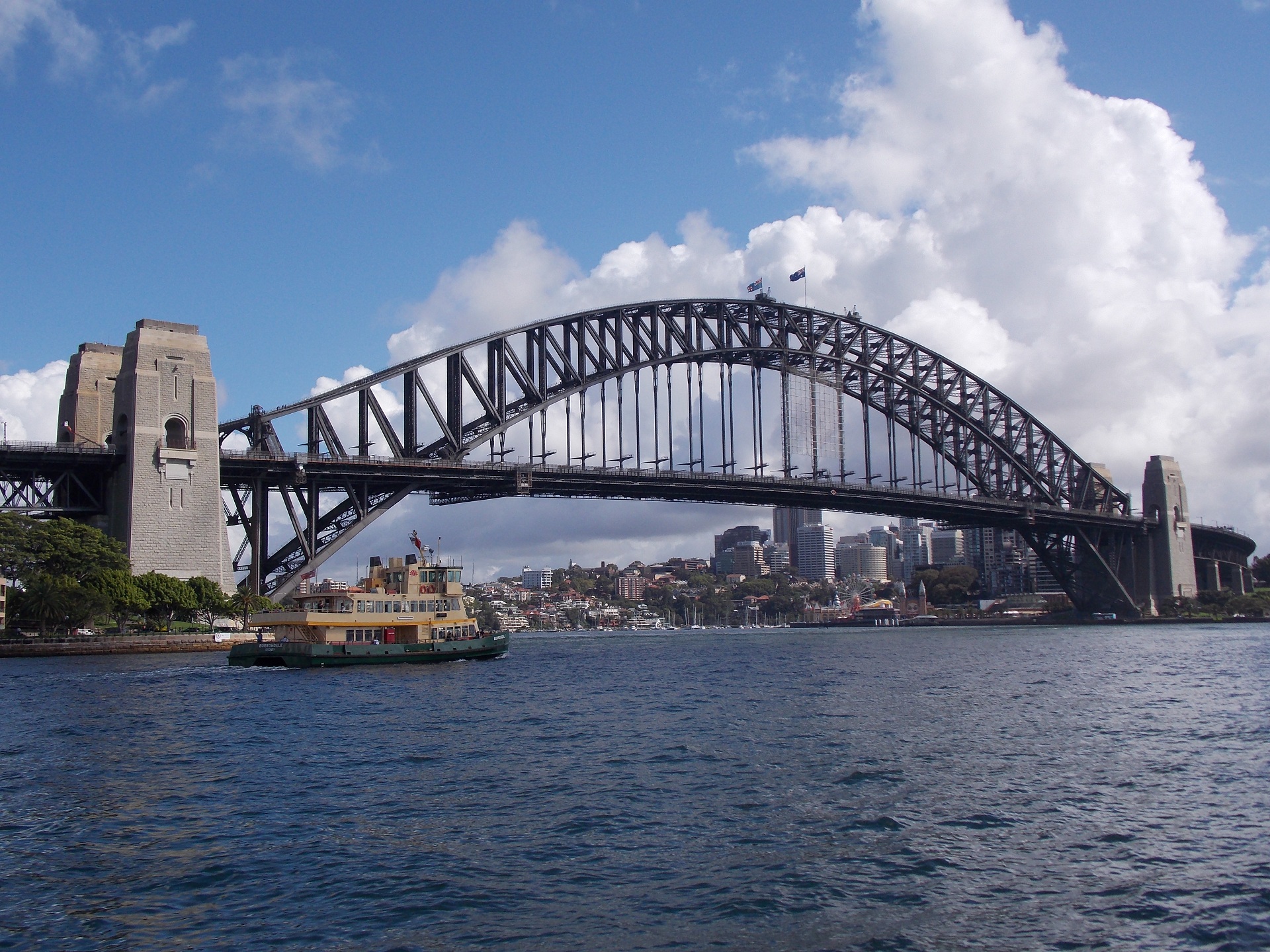 291556 скачать обои сделано человеком, сиднейский мост харбор бридж, австралия, мост, паром, гавань, сидней, вода, мосты - заставки и картинки бесплатно