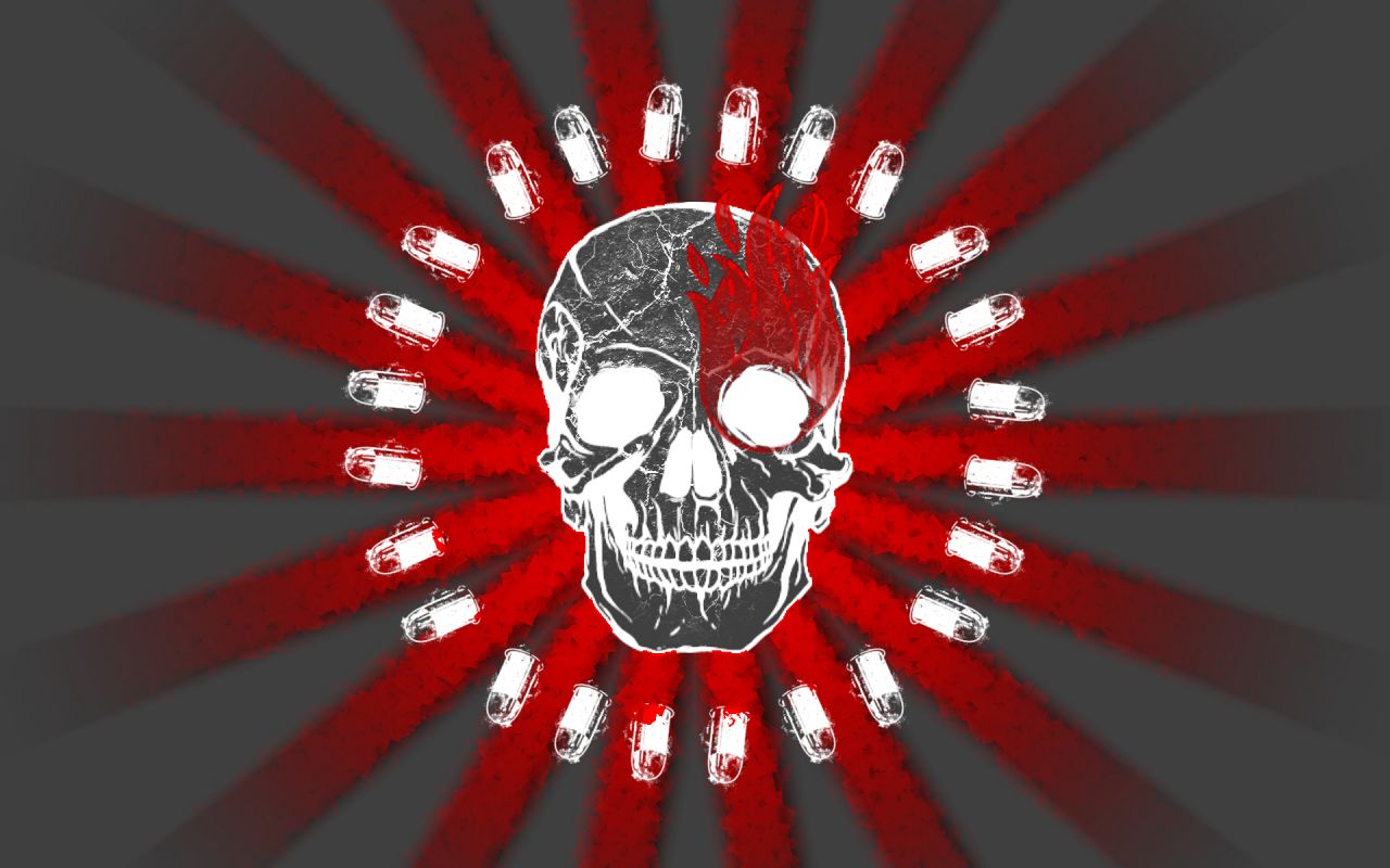 Download mobile wallpaper Dark, Skull for free.