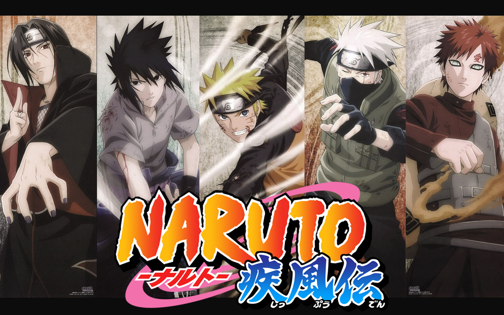 Download mobile wallpaper Kakashi Hatake, Gaara (Naruto), Itachi Uchiha, Anime, Naruto, Naruto Uzumaki, Sasuke Uchiha for free.