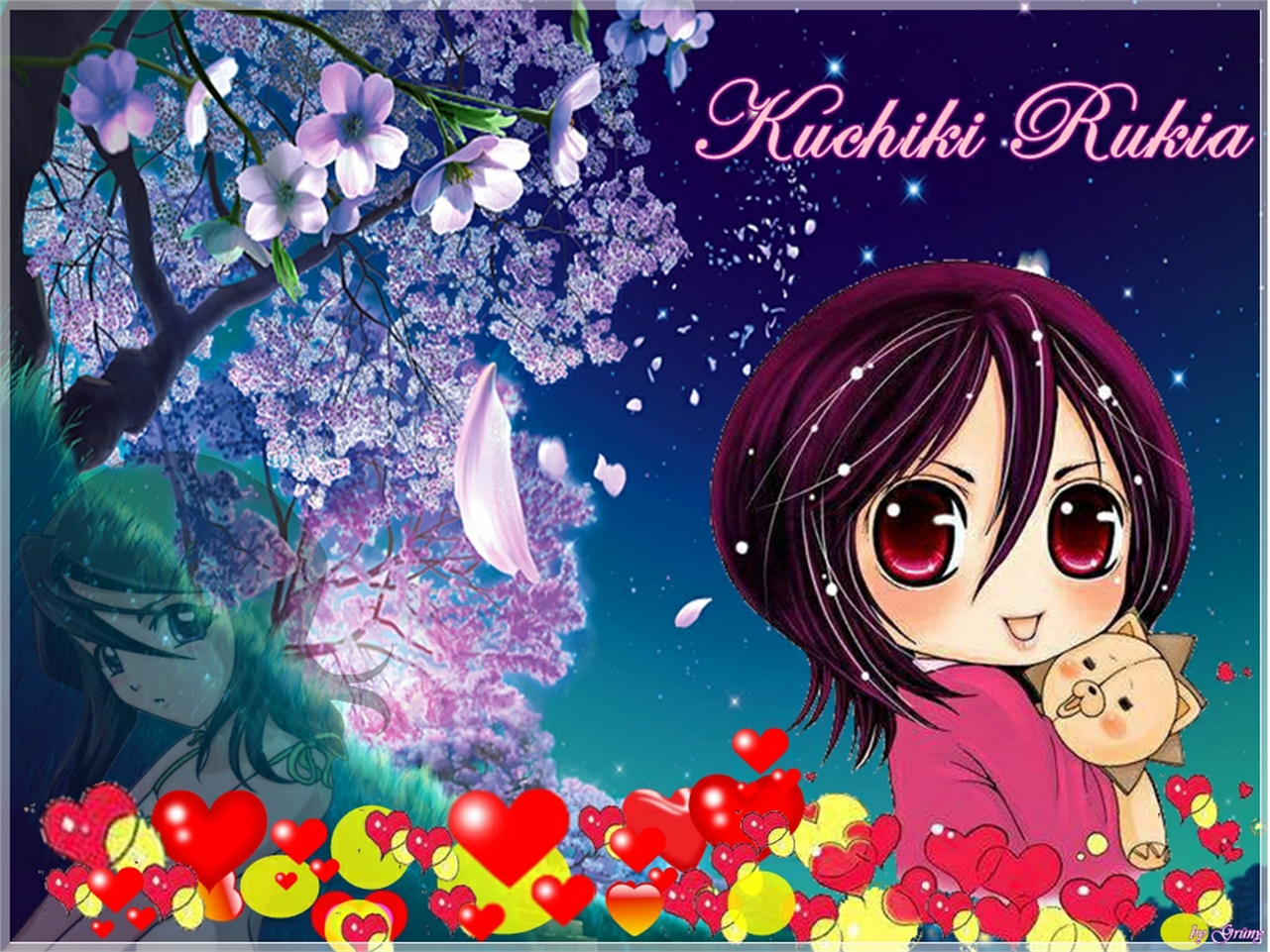 Download mobile wallpaper Anime, Bleach, Rukia Kuchiki, Kon (Bleach) for free.