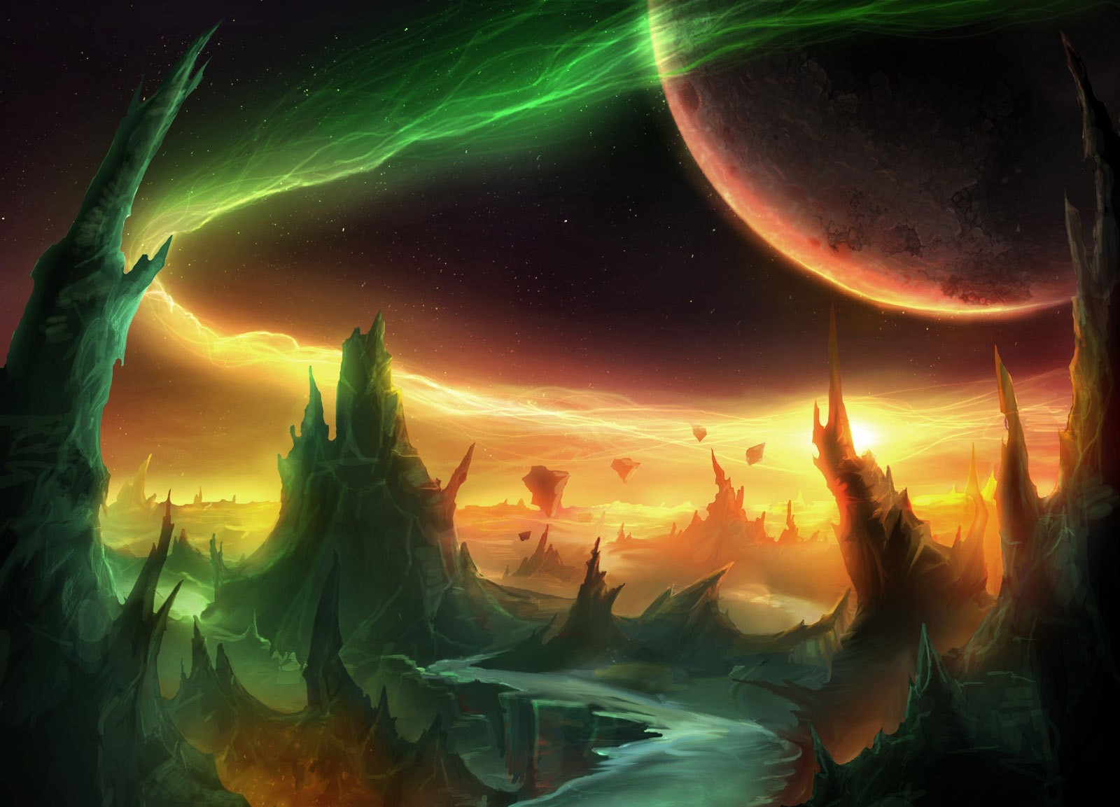 Free download wallpaper Landscape, Sci Fi on your PC desktop