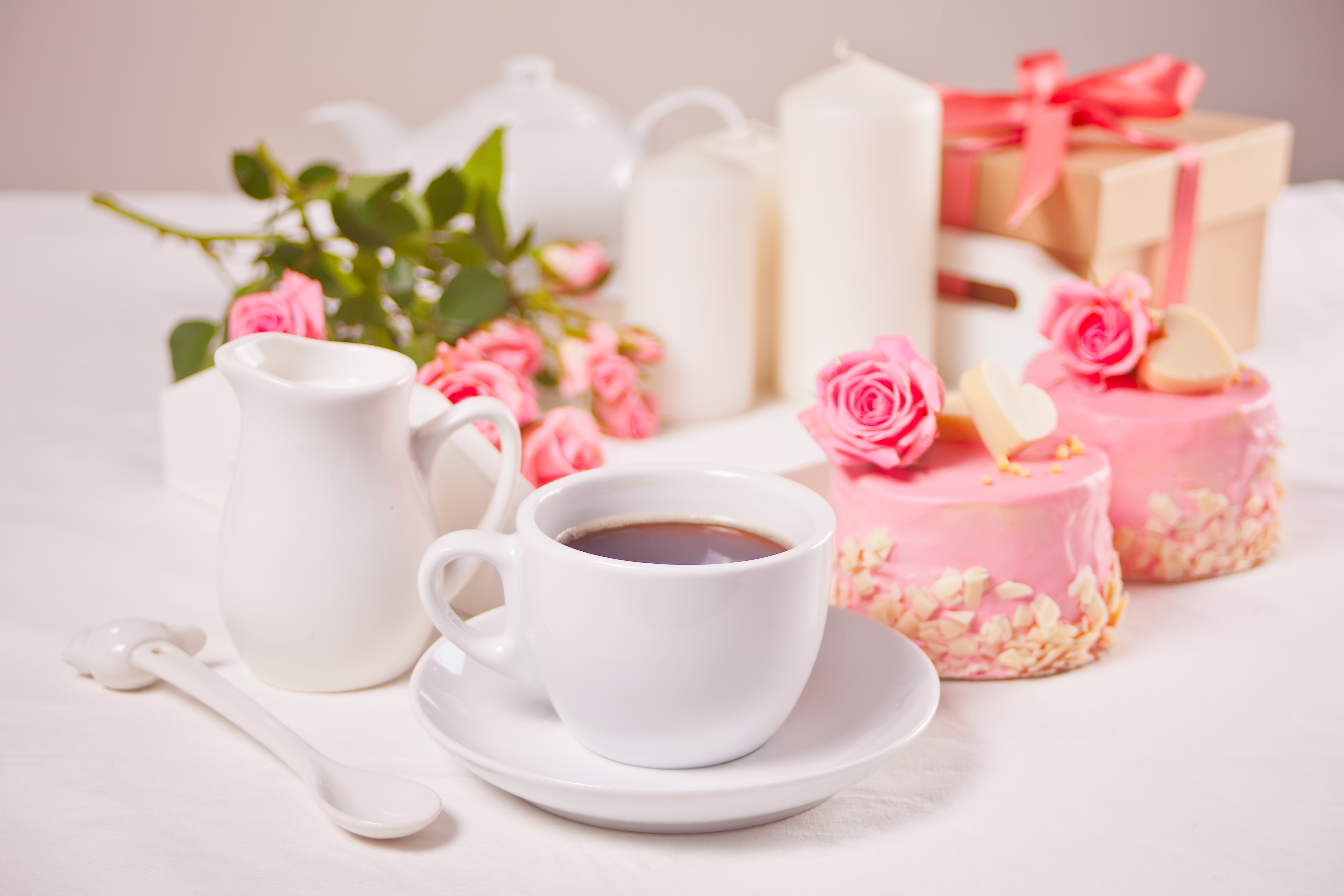 Download mobile wallpaper Food, Dessert, Coffee, Still Life, Cup, Cake, Drink, Candle for free.