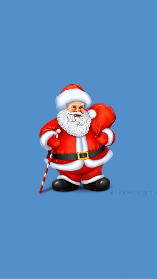 Download mobile wallpaper Christmas, Holiday, Santa, Minimalist for free.