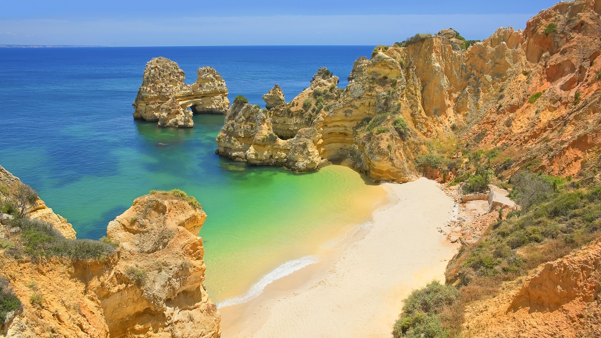 550626 télécharger l'image le portugal, horizon, plage, terre/nature, côte, falaise, océan - fonds d'écran et économiseurs d'écran gratuits