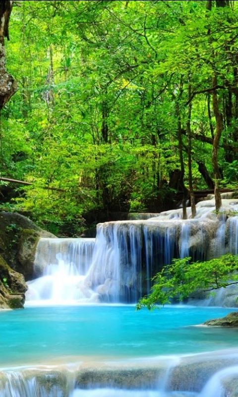 Download mobile wallpaper Waterfalls, Waterfall, Earth, Pond for free.