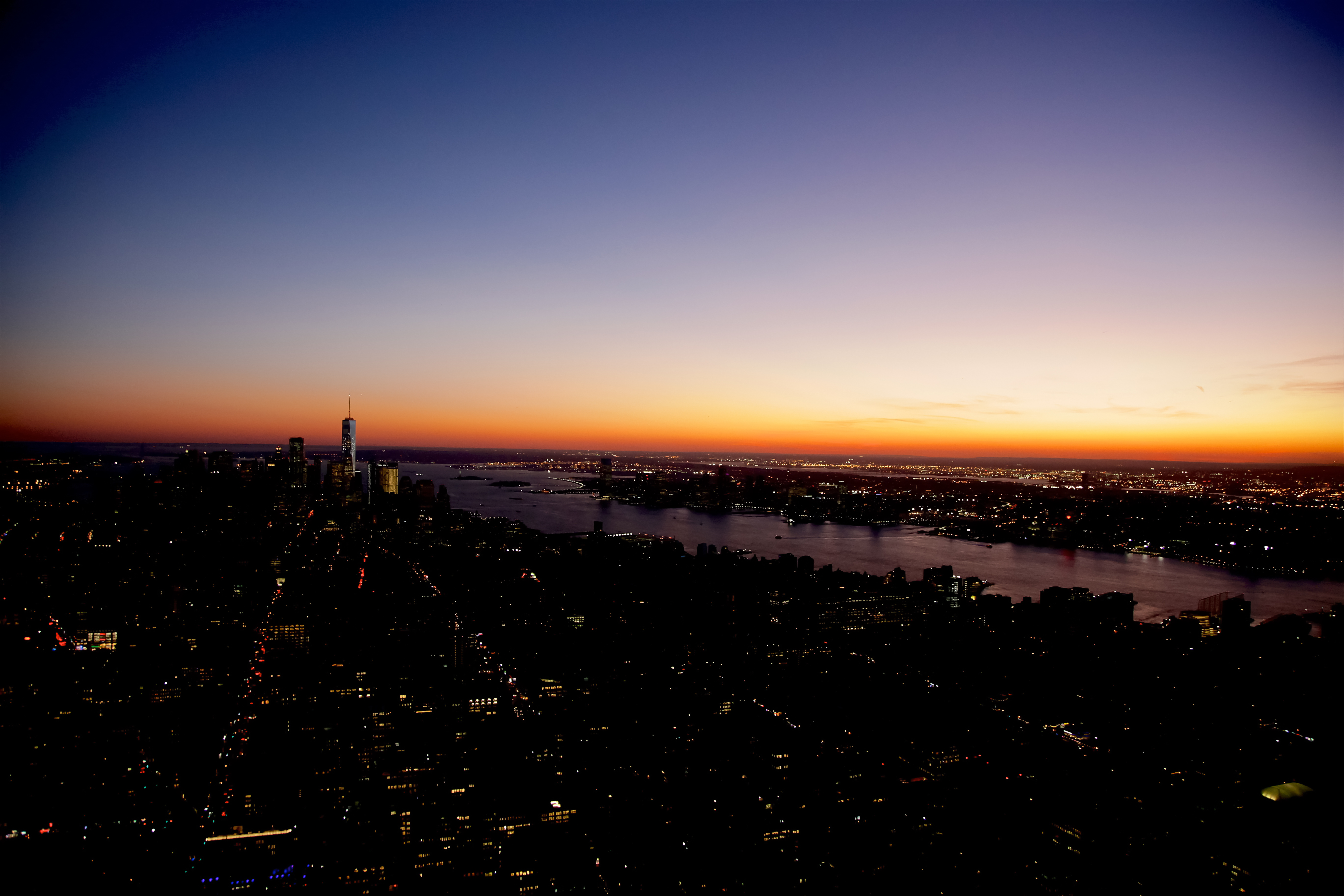 new york, cities, usa, view from above, night city, city lights, united states, megapolis, megalopolis