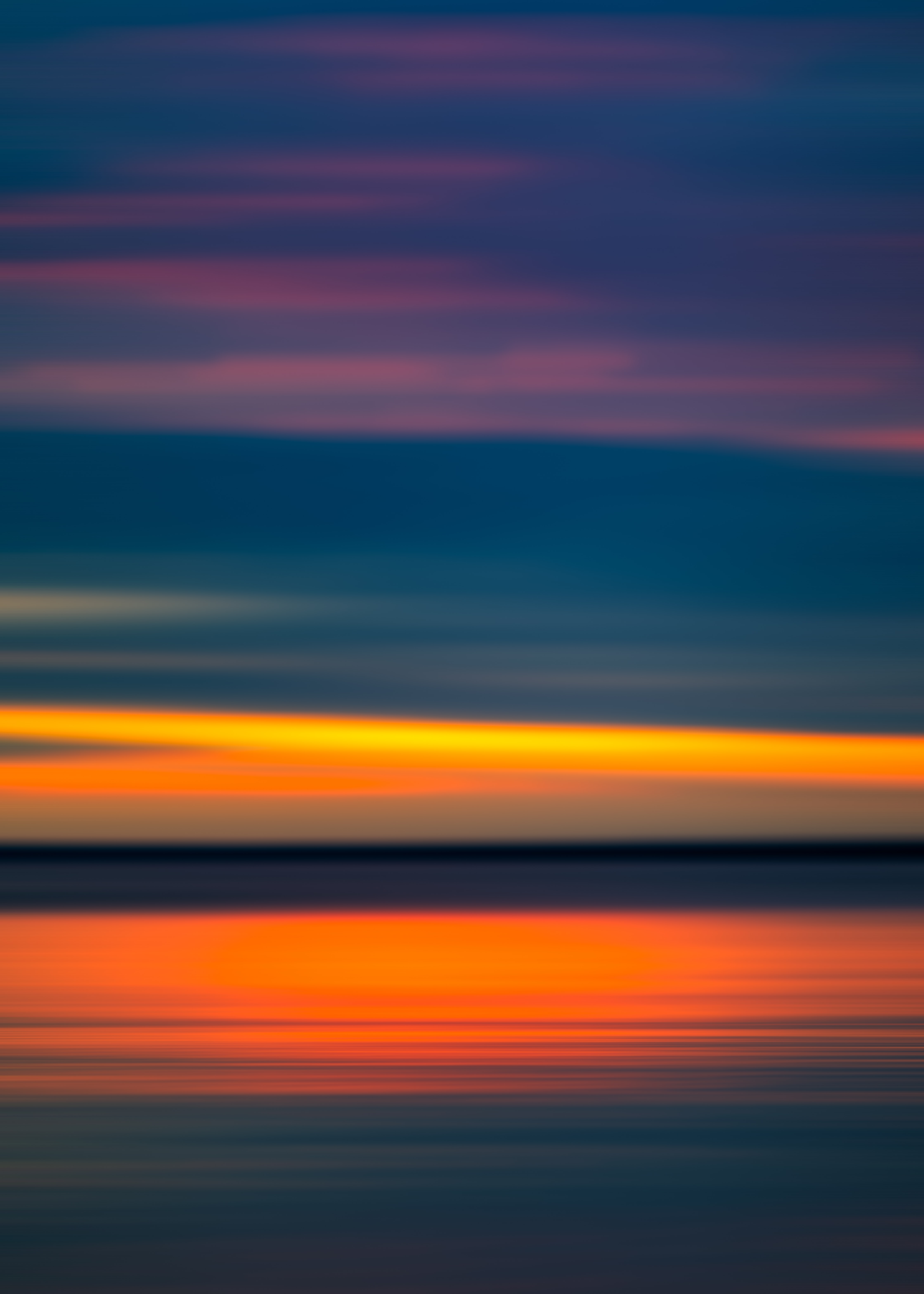 abstract, sunset, horizon, stripes, streaks, blurred, fuzzy