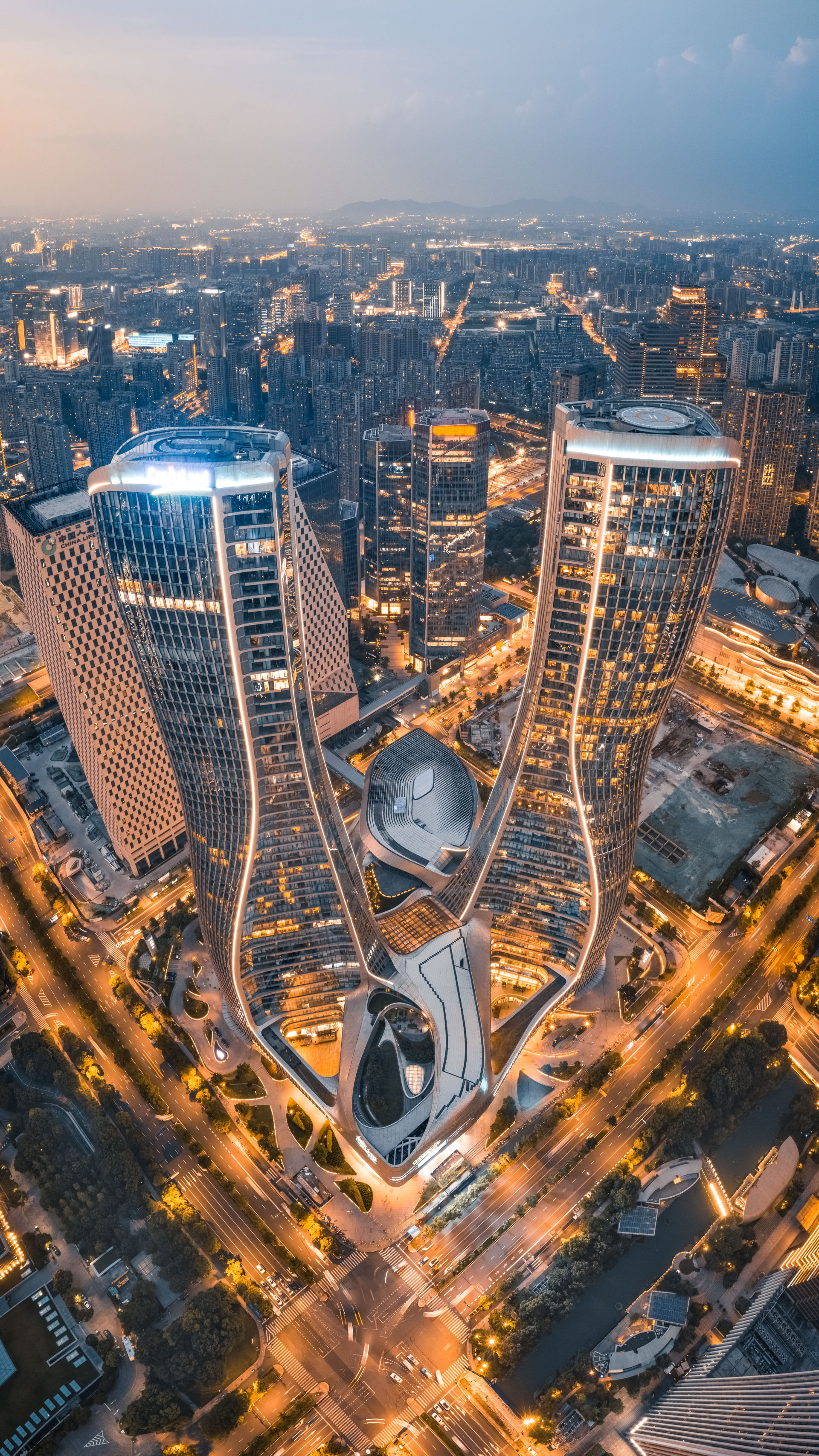 architecture, cities, city, building, view from above, skyscrapers
