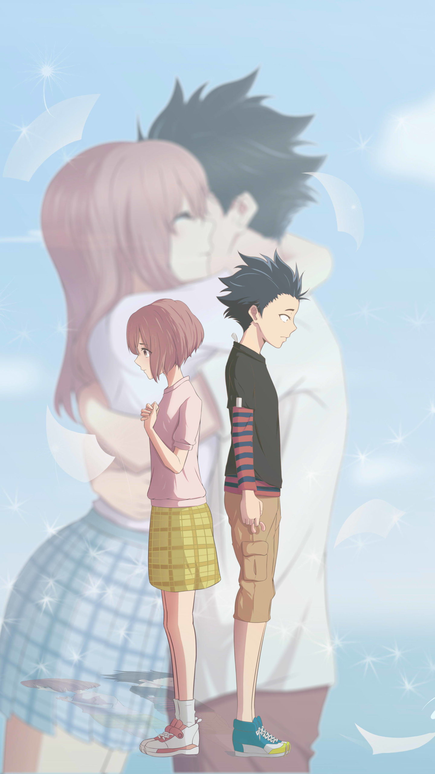 Descarga gratuita de fondo de pantalla para móvil de Animado, Shouko Nishimiya, Shouya Ishida, Koe No Katachi.