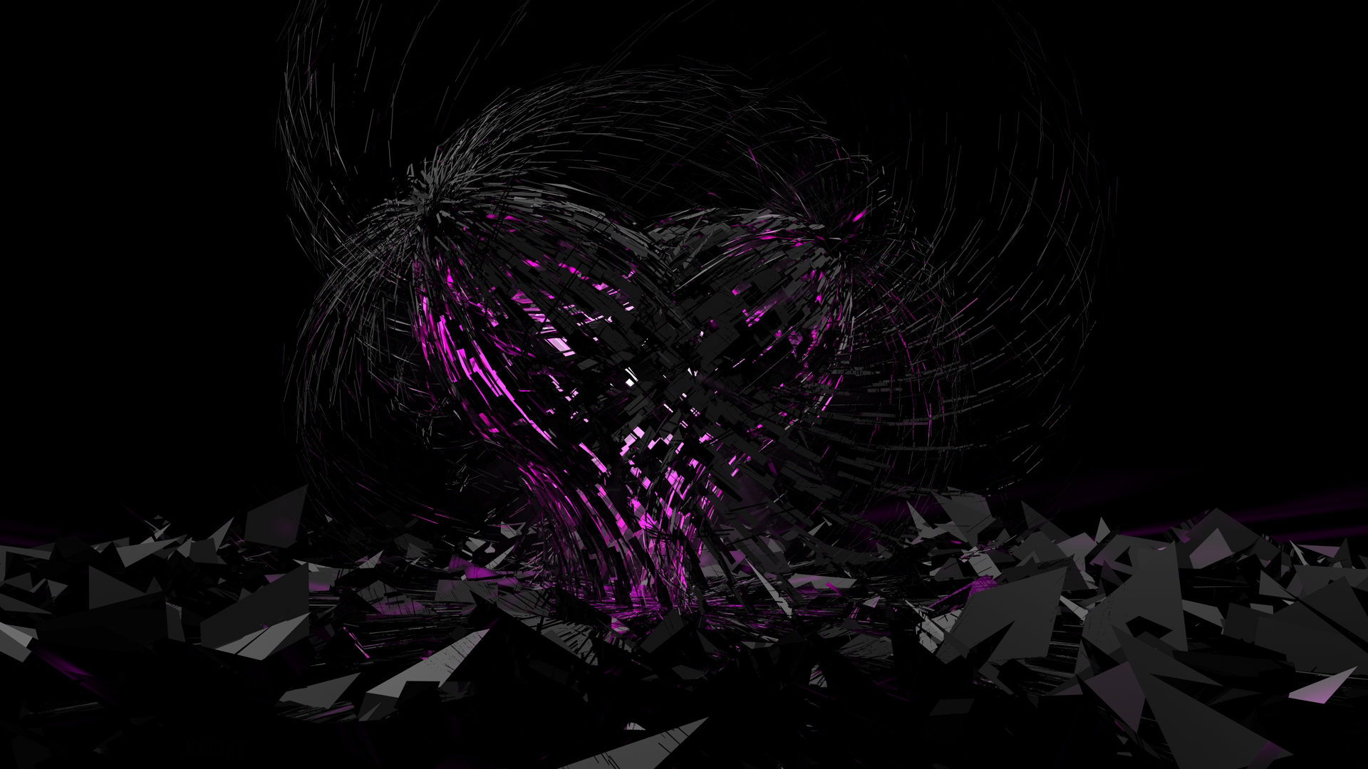Free download wallpaper 3D, Purple, Heart, Artistic, Cgi on your PC desktop
