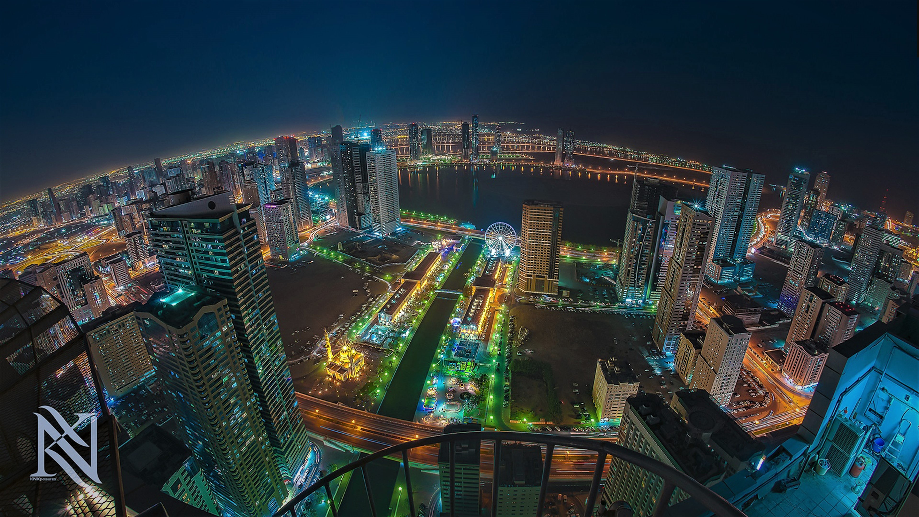 Handy-Wallpaper Stadt, Licht, Dubai, Nacht, Antenne, Menschengemacht kostenlos herunterladen.