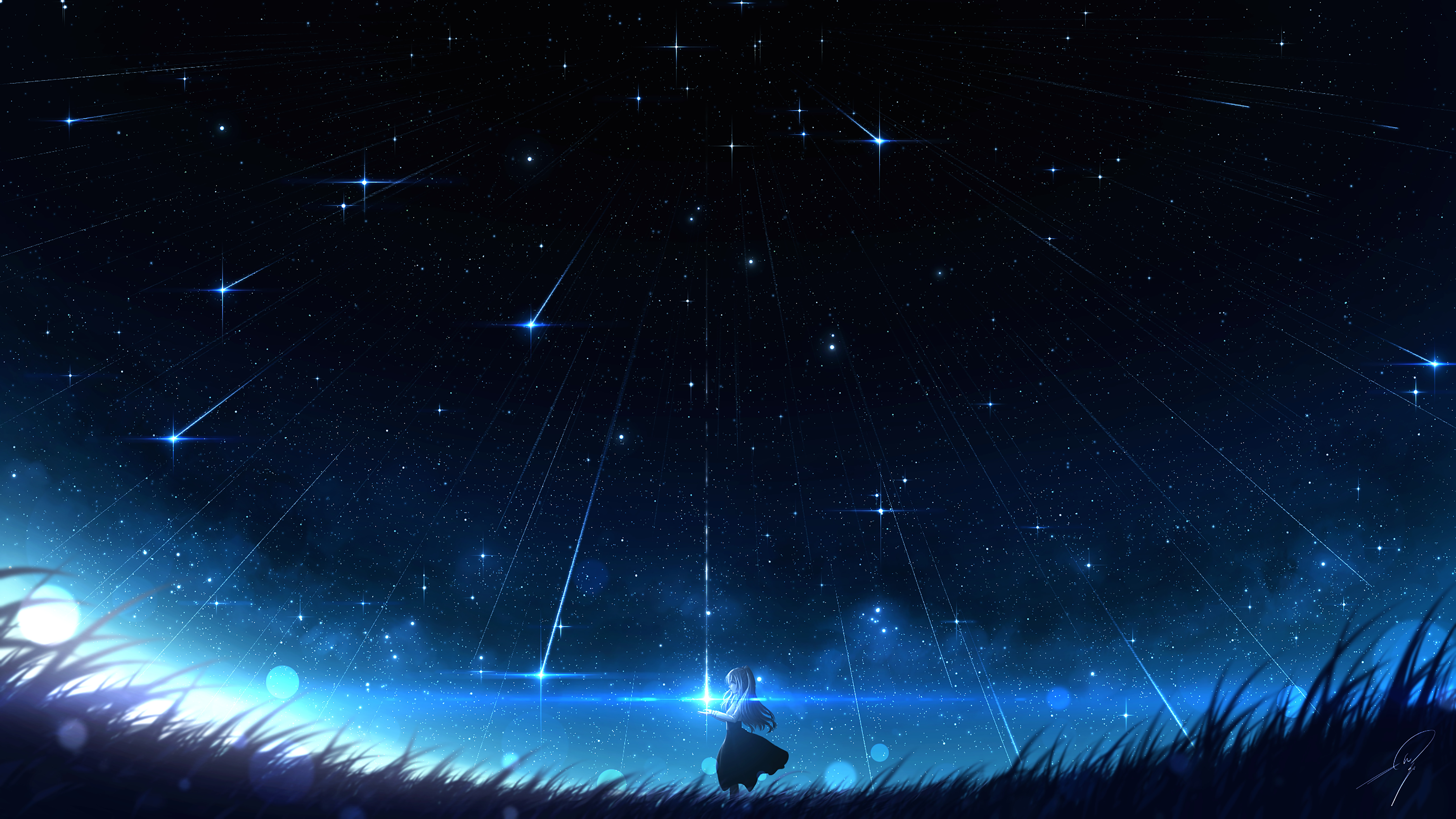 Download mobile wallpaper Anime, Sky, Night for free.