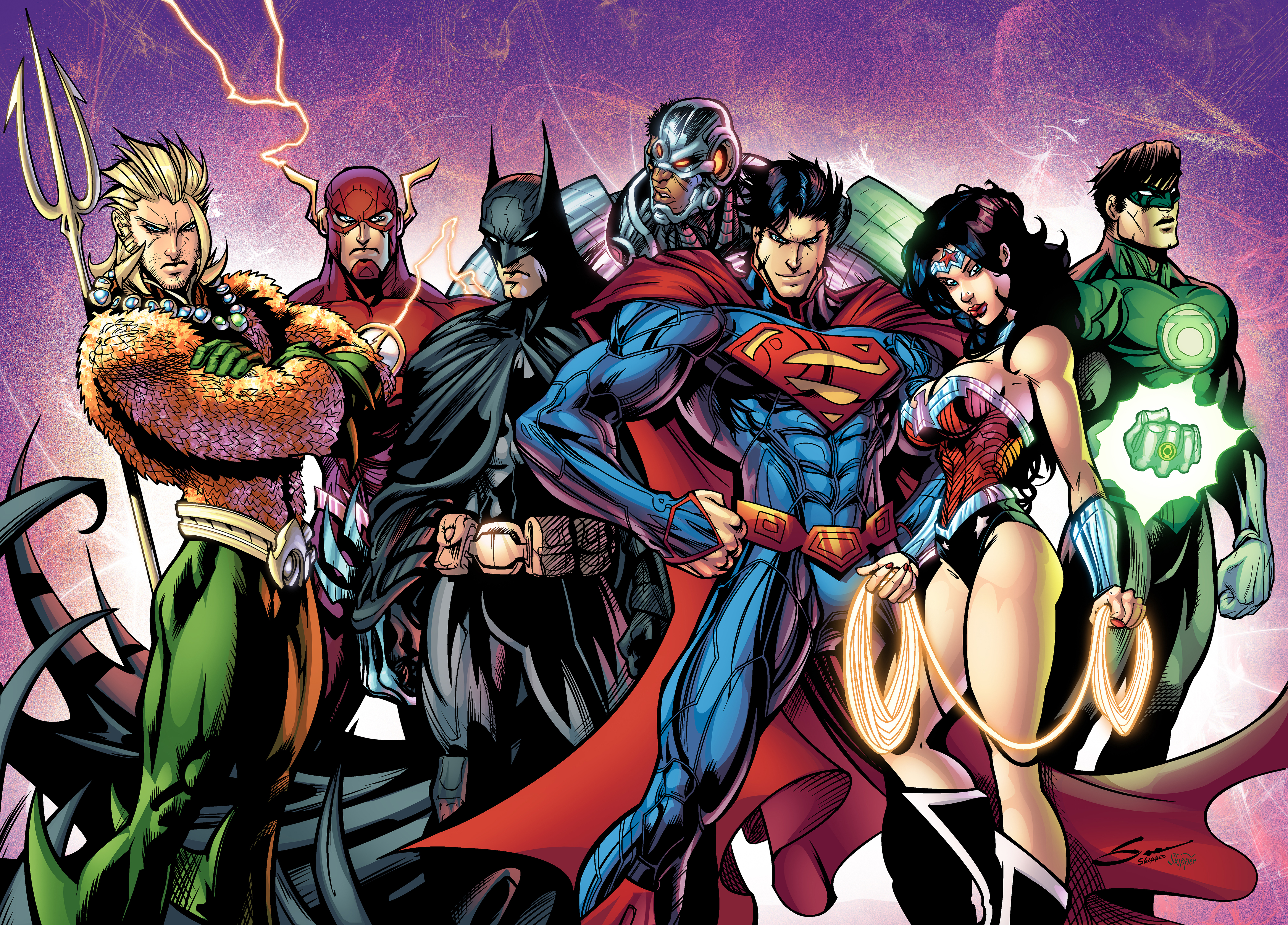 barry allen, comics, justice league, aquaman, batman, cyborg (dc comics), dc comics, flash, green lantern, hal jordan, superman, the new 52, wonder woman