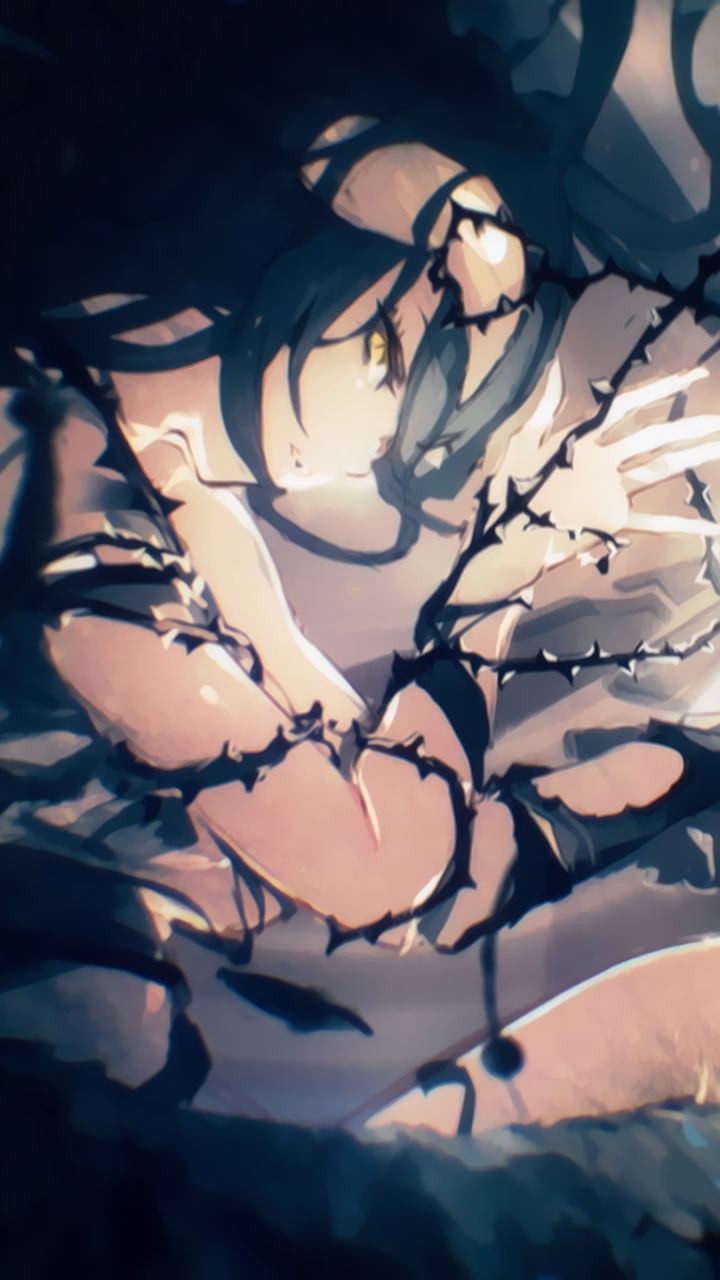 albedo (overlord), overlord, anime, thorns