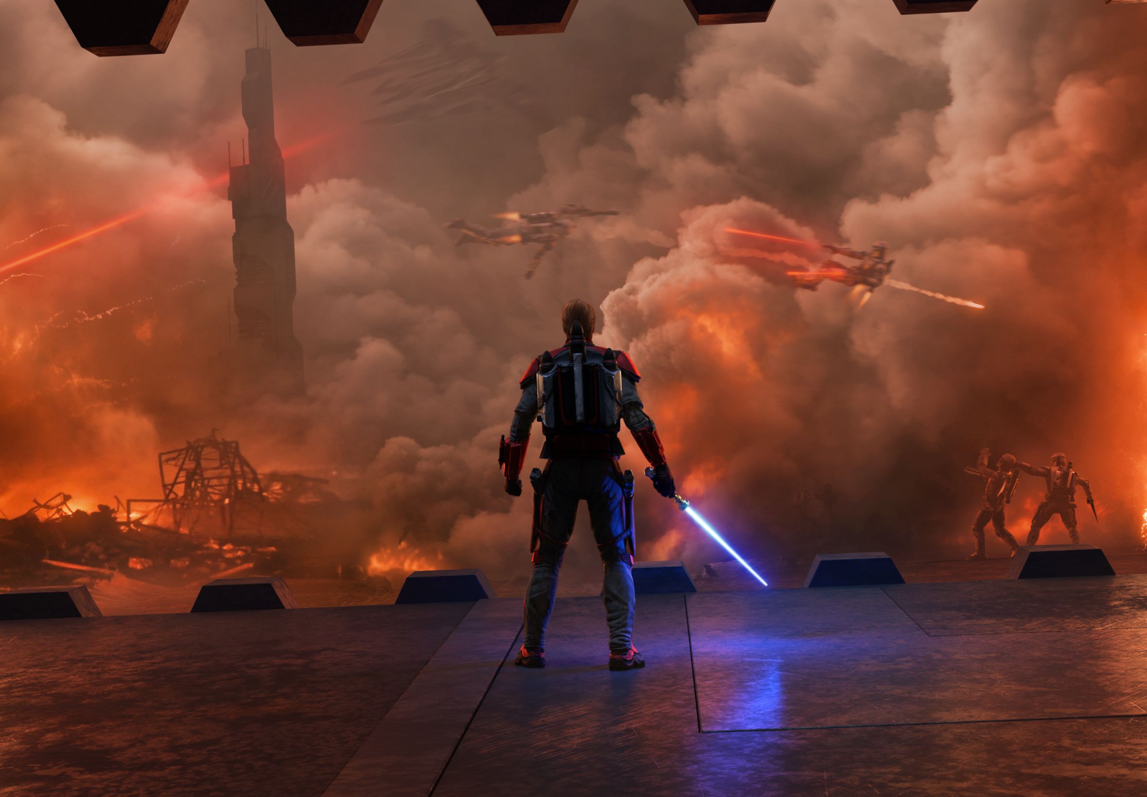 Laden Sie das Explosion, Krieger, Science Fiction, Schlacht, Rauch, Lichtschwert, Krieg Der Sterne, Obi Wan Kenobi-Bild kostenlos auf Ihren PC-Desktop herunter