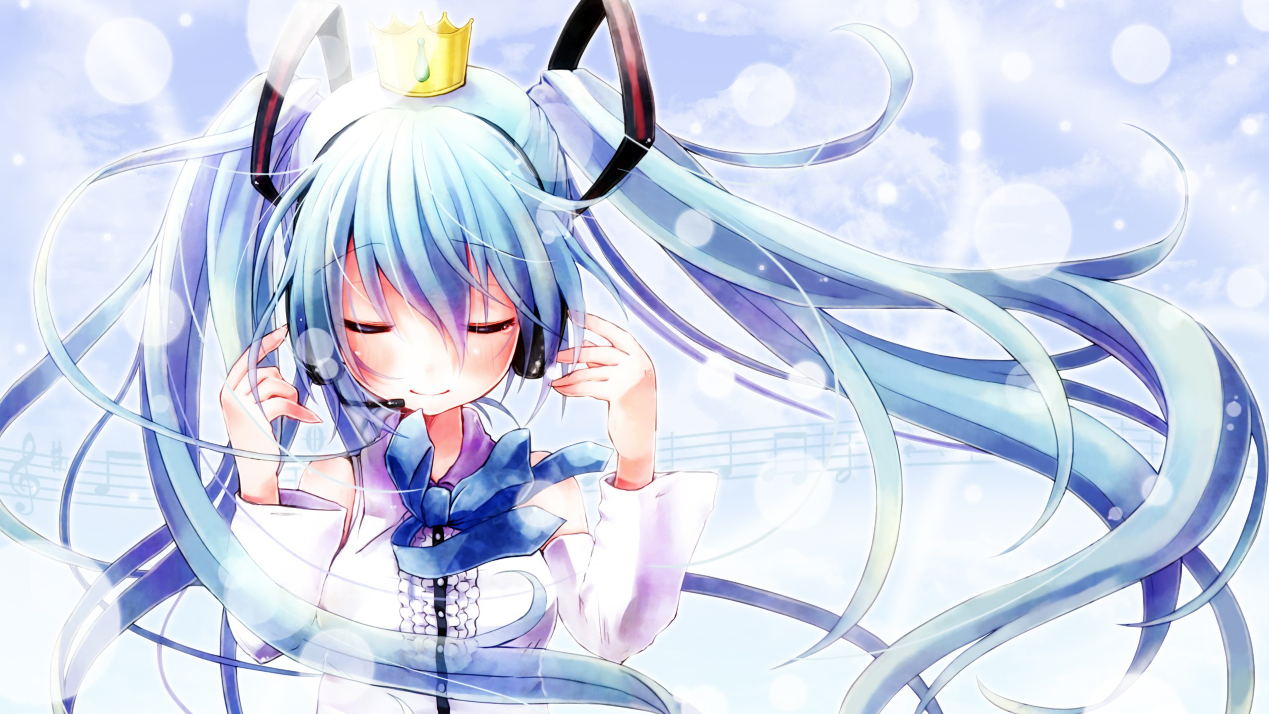 Download mobile wallpaper Anime, Crown, Vocaloid, Hatsune Miku for free.
