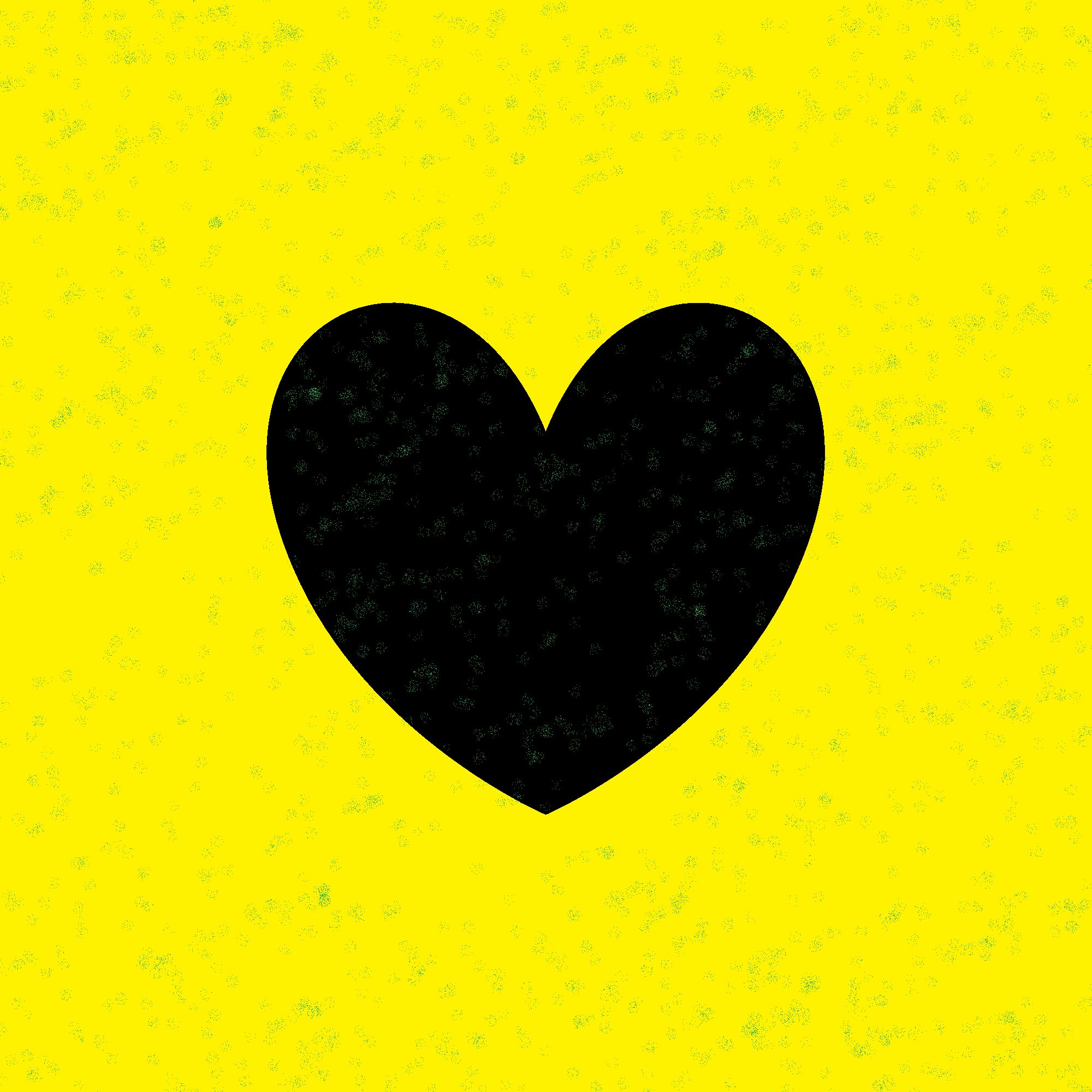 Скачать картинку Желтый, Блеск, Арт, Сердце, Любовь в телефон бесплатно.
