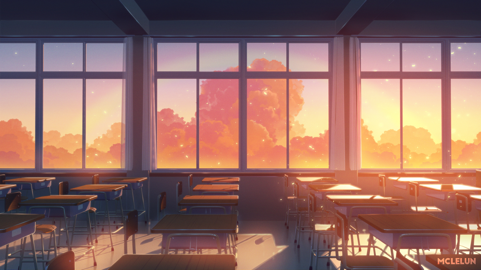 Free download wallpaper Anime, Chair, Room, Classroom on your PC desktop