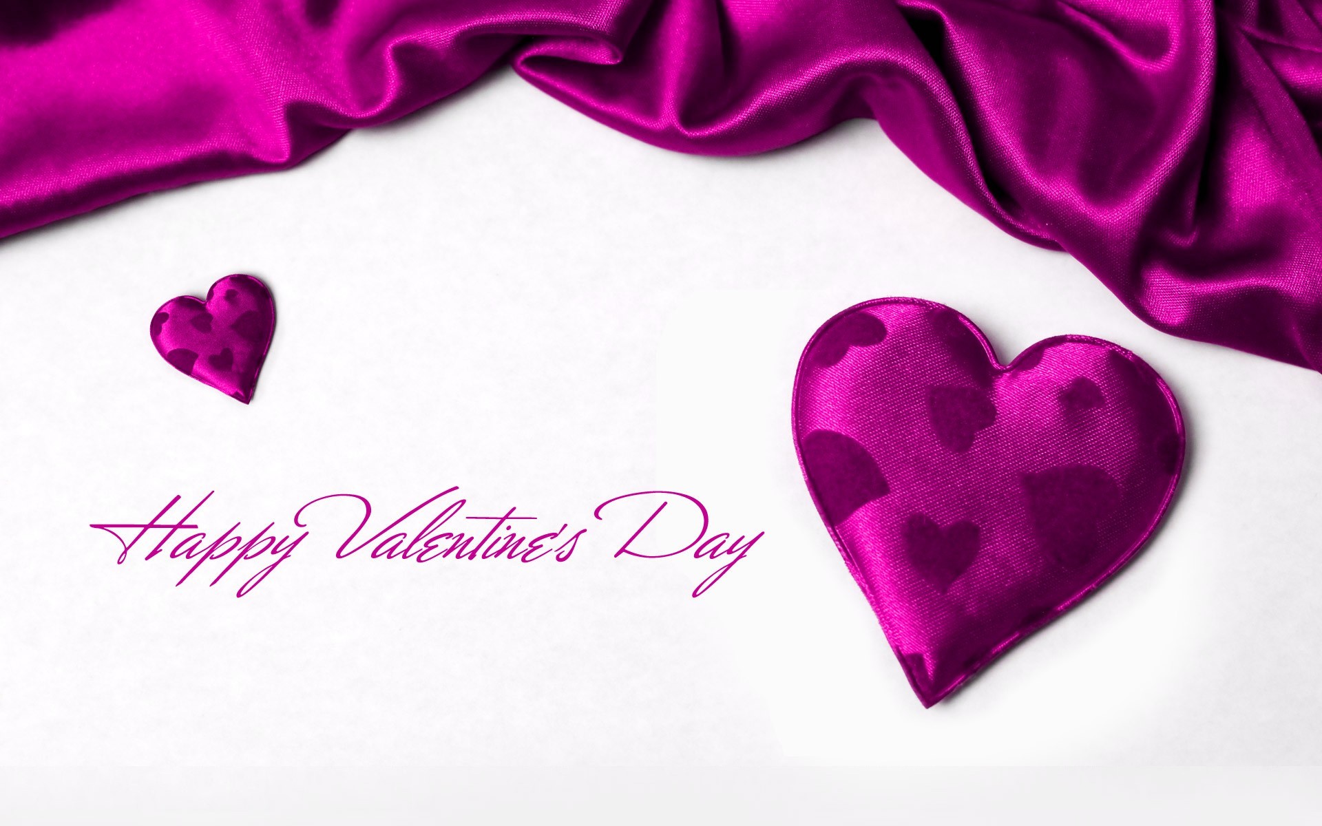 Download mobile wallpaper Valentine's Day, Holiday, Purple, Heart, Satin, Happy Valentine's Day for free.
