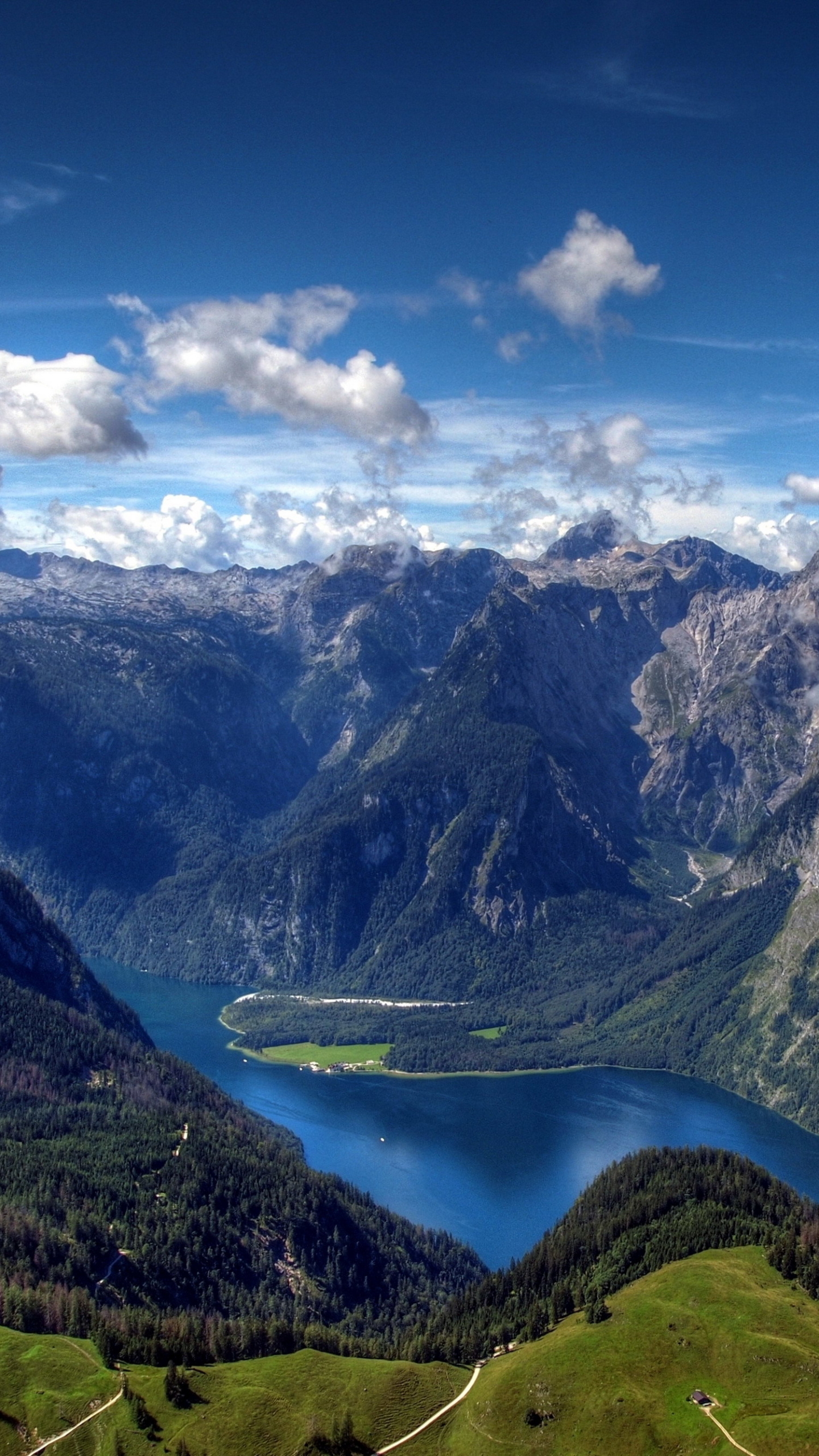 Handy-Wallpaper Landschaft, Fluss, Gebirge, Wolke, Berge, Erde/natur kostenlos herunterladen.