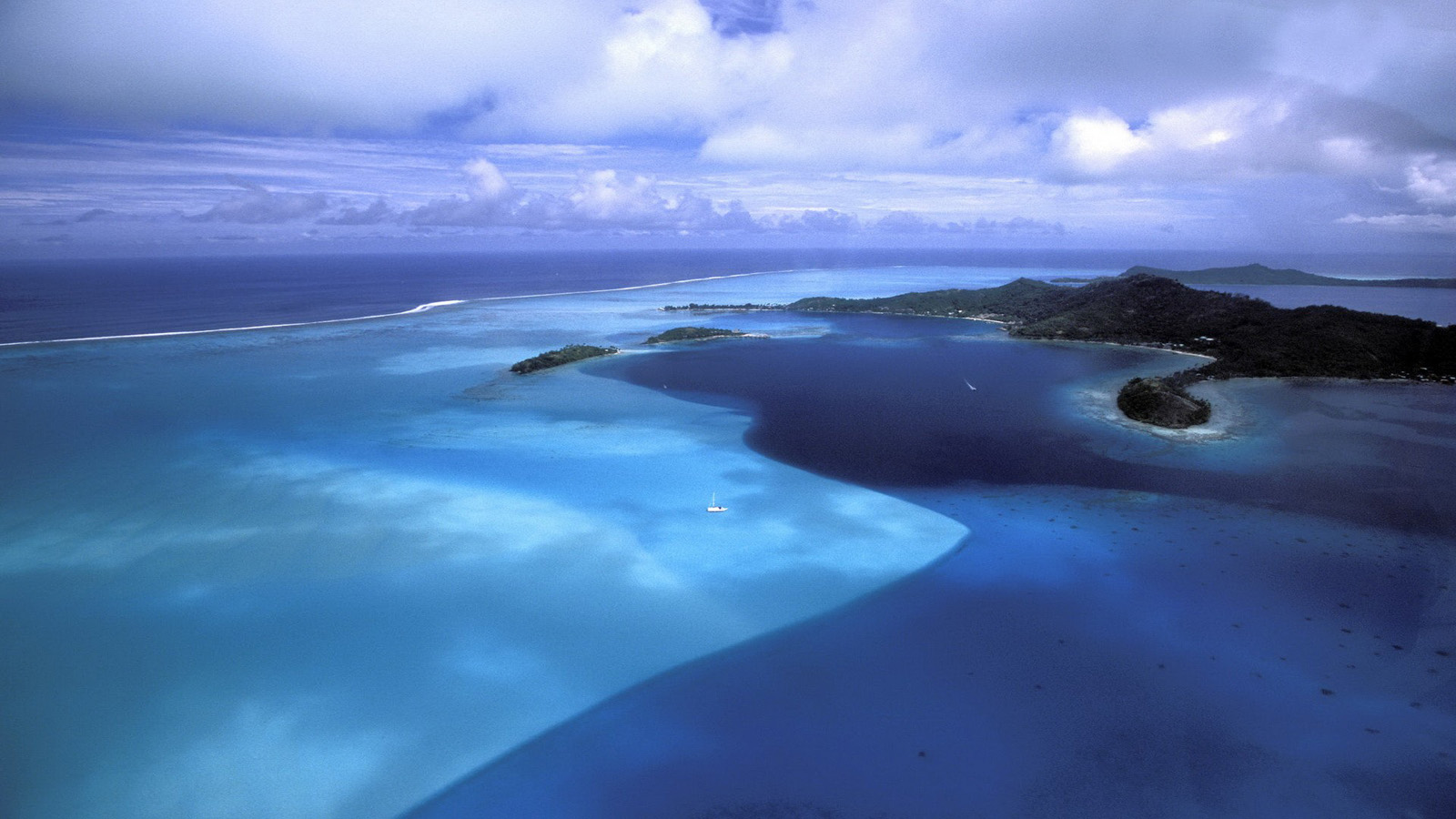Téléchargez des papiers peints mobile Mer, Plage, Horizon, Océan, Terre, Nuage, Bora Bora, Terre/nature gratuitement.