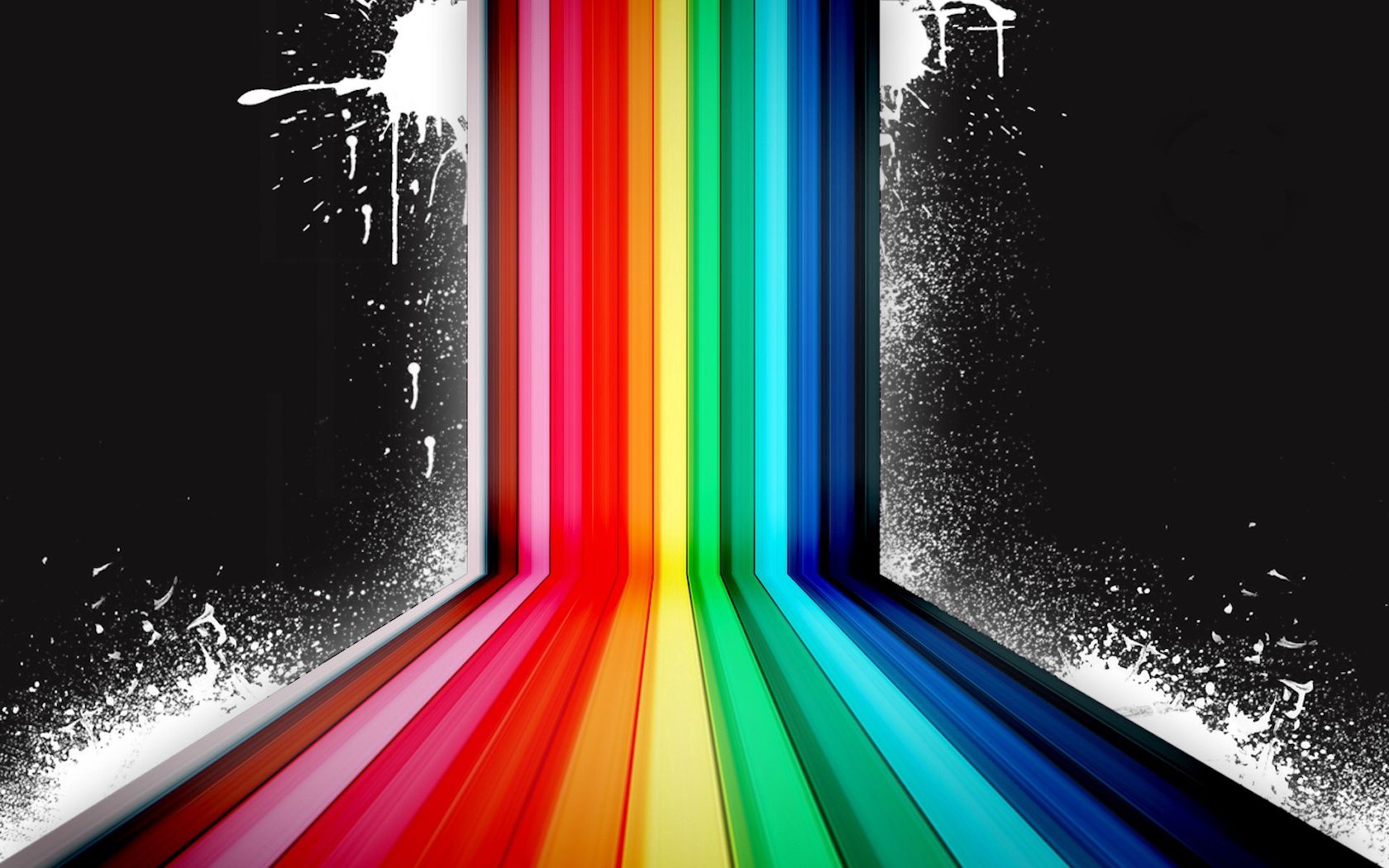 76487 descargar fondo de pantalla arco iris, vector, fondo negro: protectores de pantalla e imágenes gratis