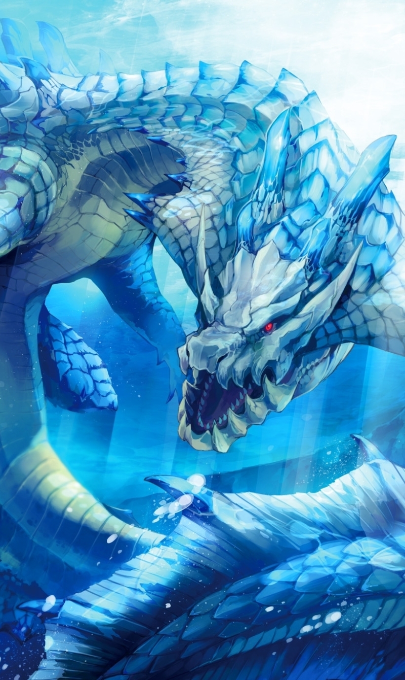 vertical wallpaper water, video game, monster hunter, creature, lagiacrus (monster hunter)