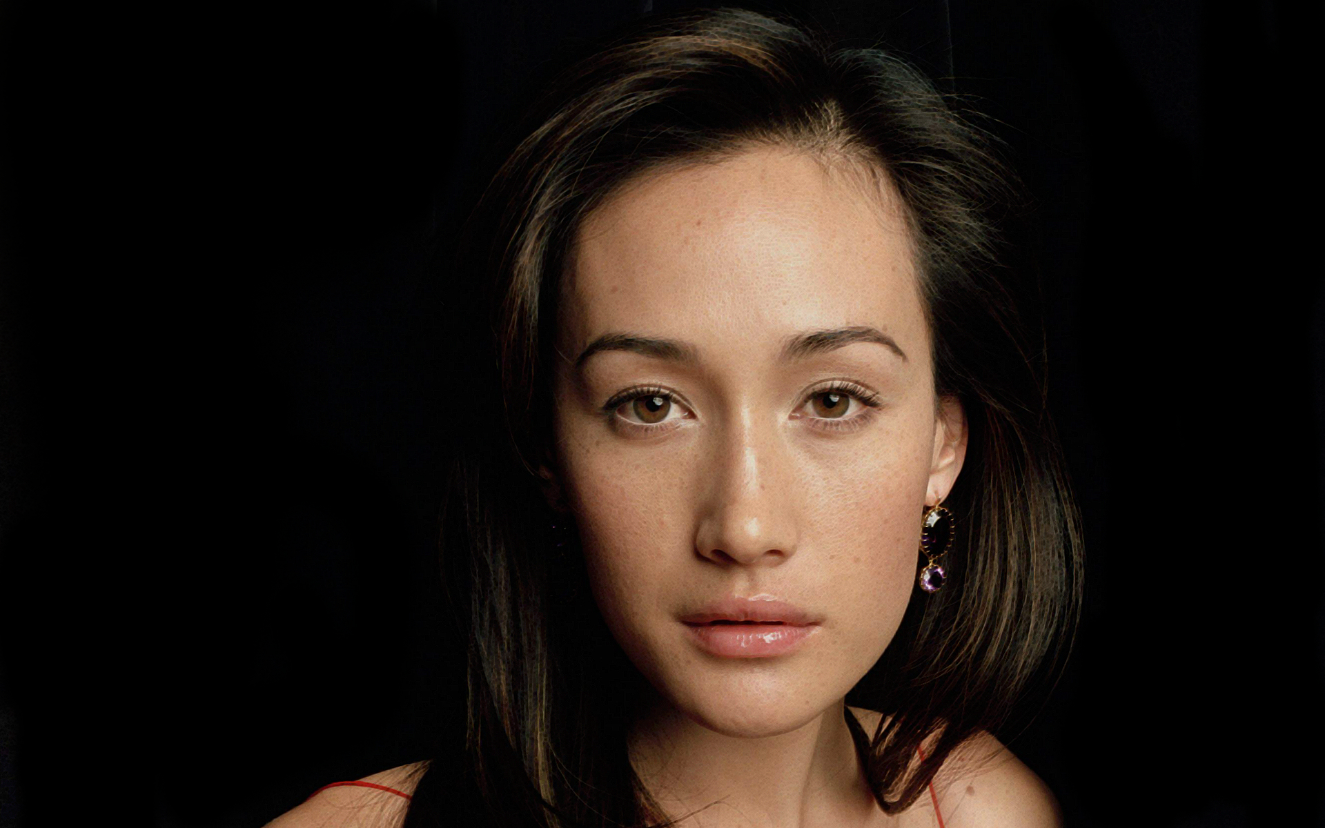 Download mobile wallpaper Face, Brunette, Celebrity, Brown Eyes, Actress, Maggie Q for free.