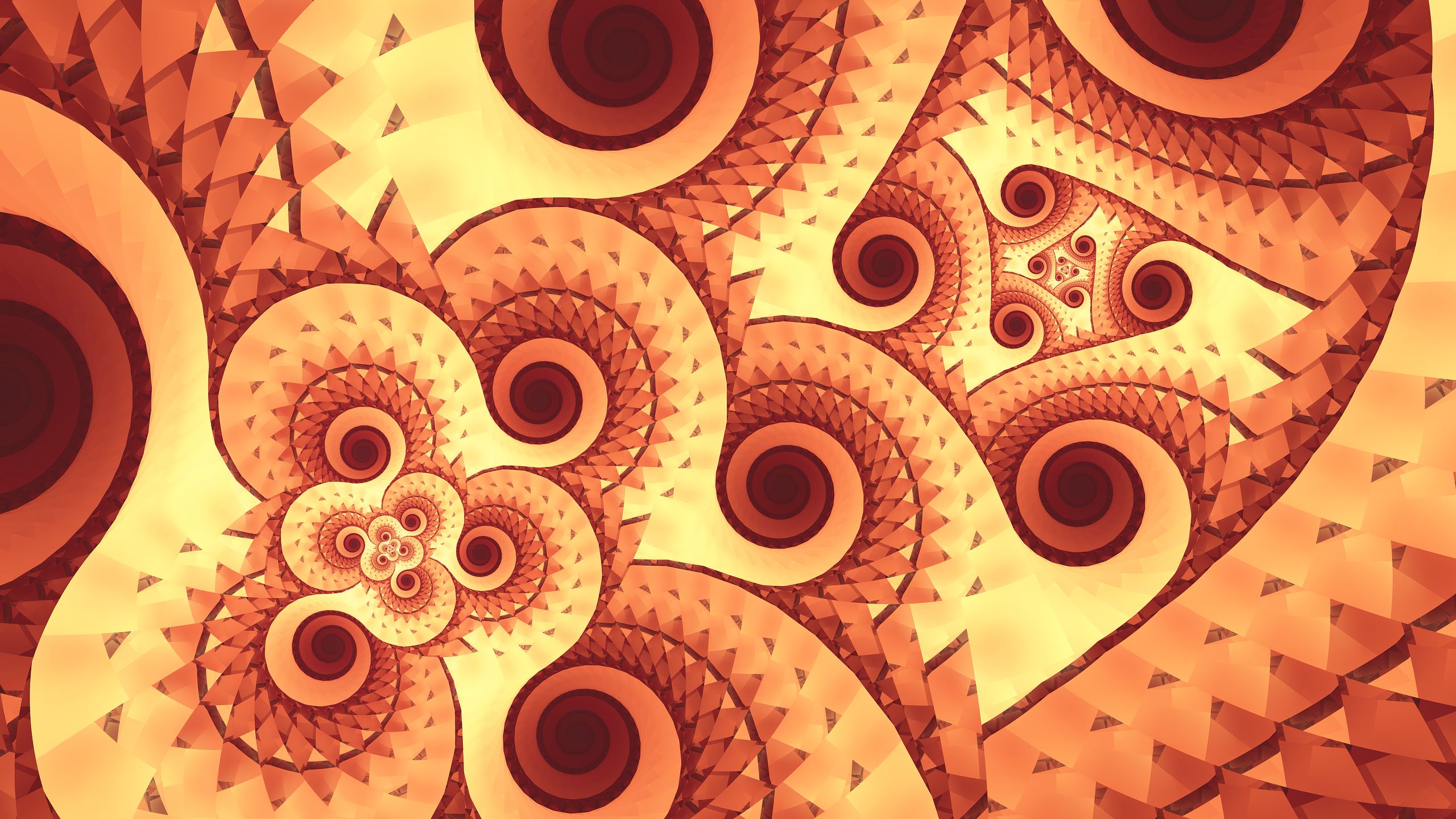 Download mobile wallpaper Abstract, Fractal, Orange (Color) for free.