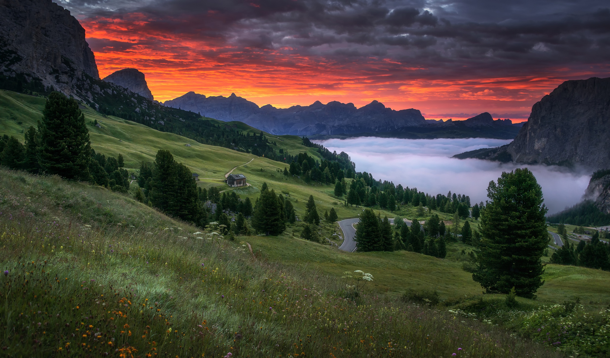 Descarga gratuita de fondo de pantalla para móvil de Paisaje, Naturaleza, Montaña, Niebla, Nube, Tierra/naturaleza.