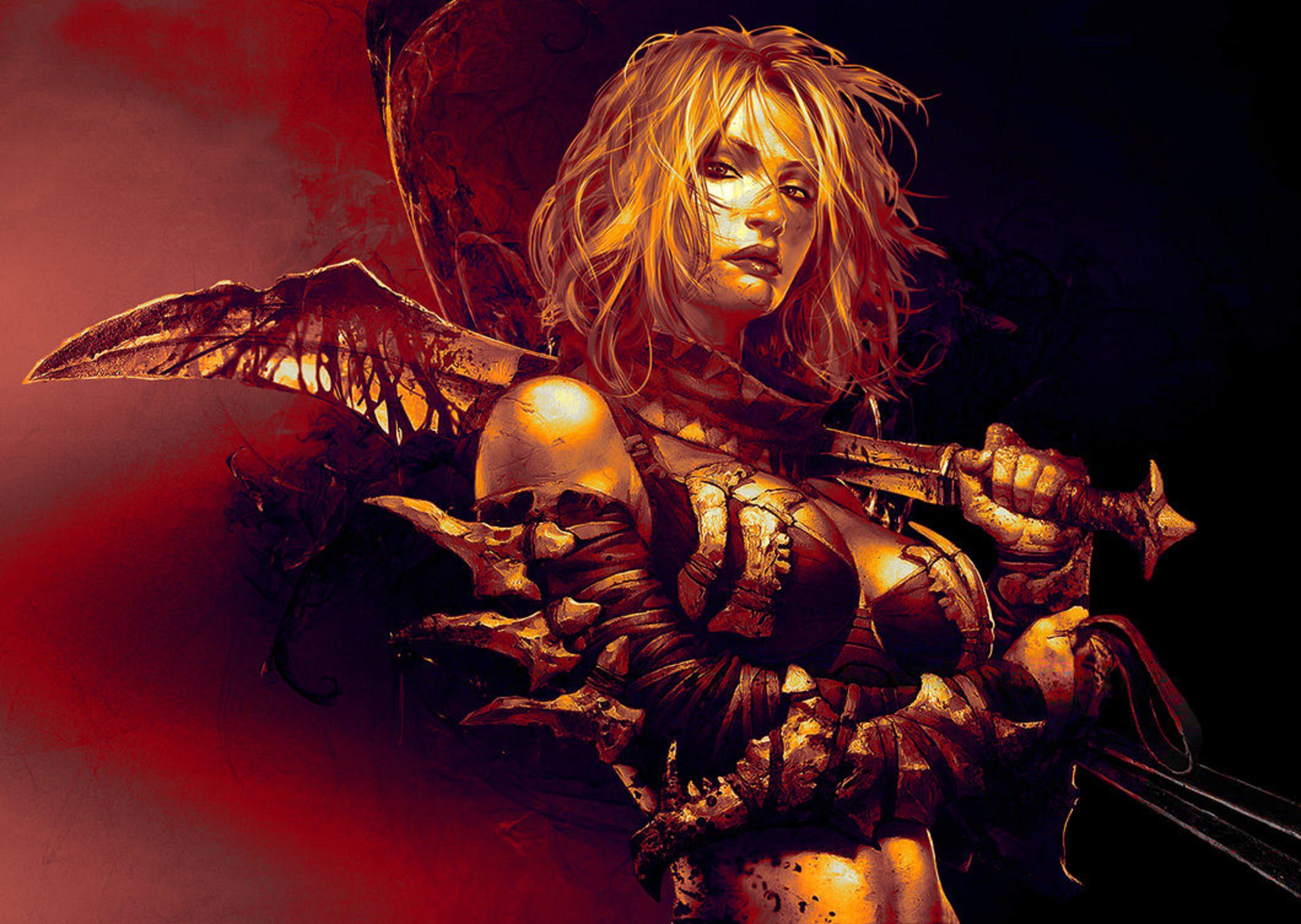 woman warrior, tyris flare, video game, golden axe: beast rider, golden axe