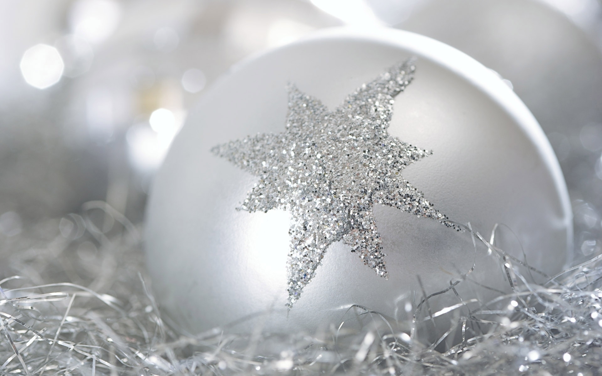 Laden Sie das Feiertage, Dekoration, Weihnachten, Silber, Stern, Flitter-Bild kostenlos auf Ihren PC-Desktop herunter