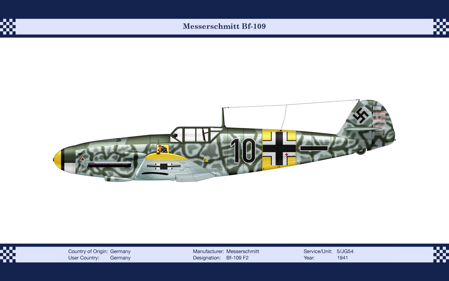 Скачать обои бесплатно Самолёты, Военные, Мессершмитт Bf 109, Военный Самолет картинка на рабочий стол ПК