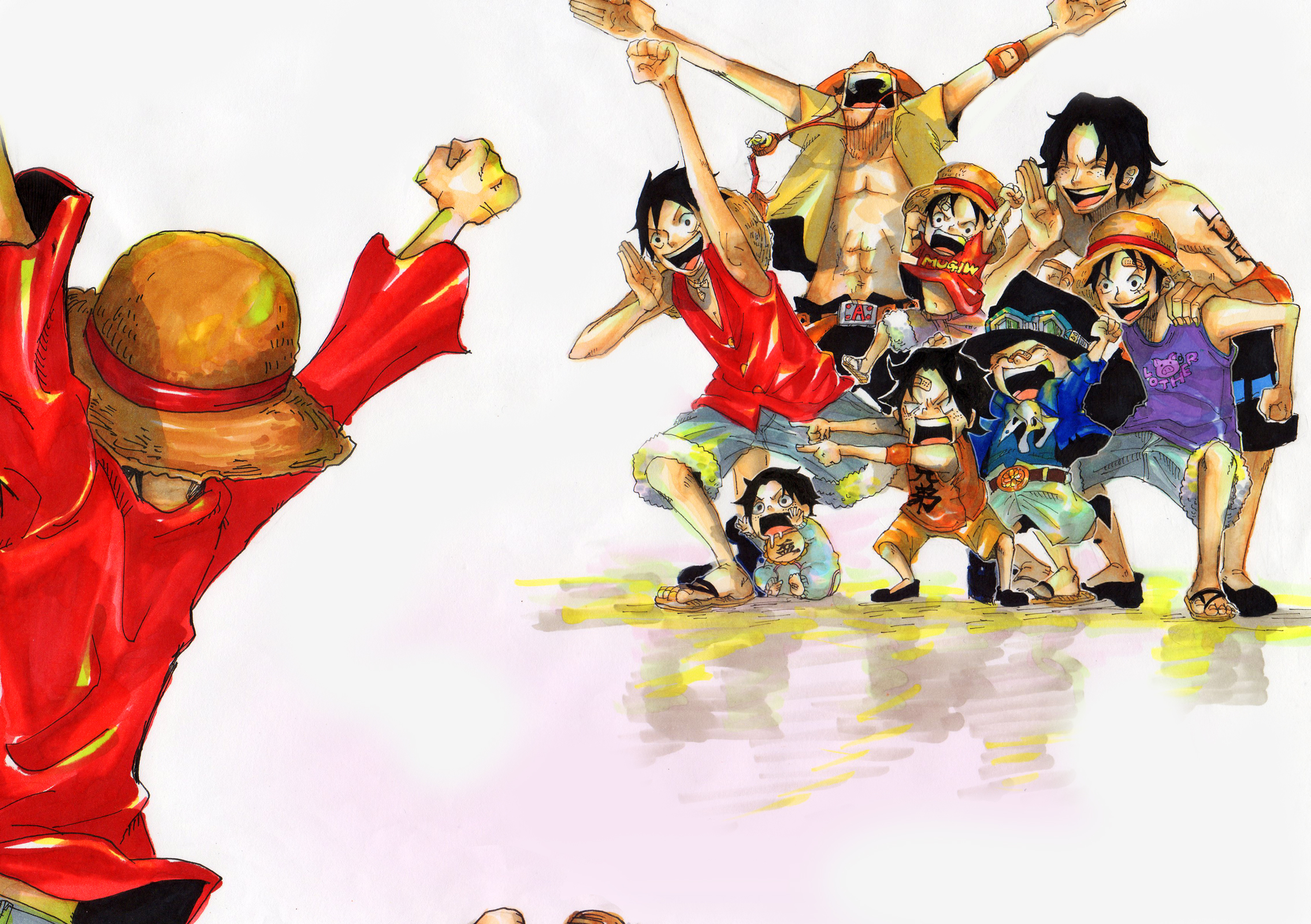 Descarga gratis la imagen Animado, Portgas D Ace, One Piece, Monkey D Luffy, Sabo (Una Pieza) en el escritorio de tu PC