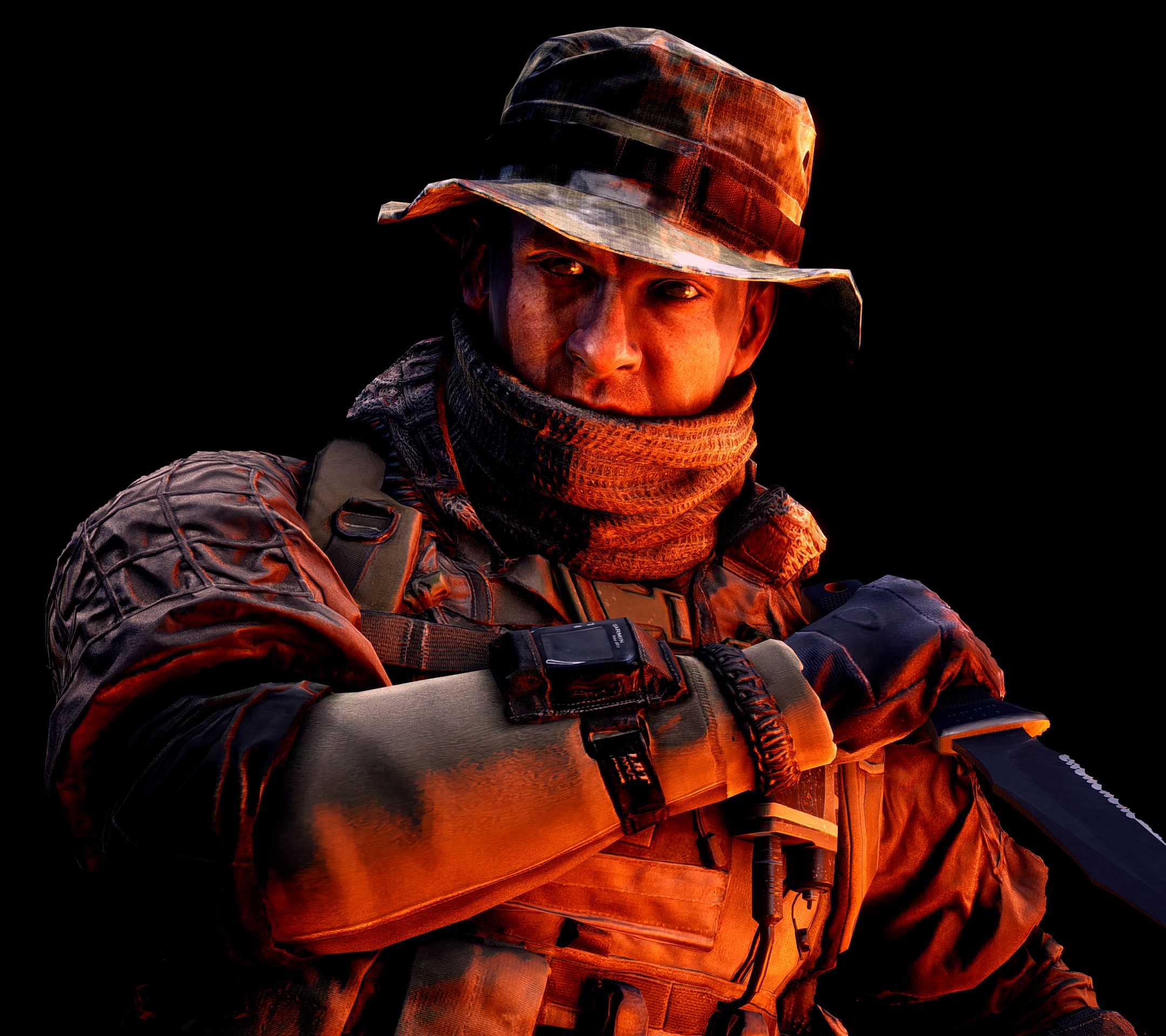 Descarga gratuita de fondo de pantalla para móvil de Campo De Batalla, Cuchillo, Soldado, Videojuego, Battlefield 4.