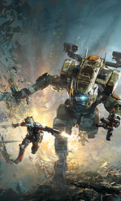 Download mobile wallpaper Robot, Warrior, Battle, Soldier, Video Game, Titanfall, Titanfall 2 for free.