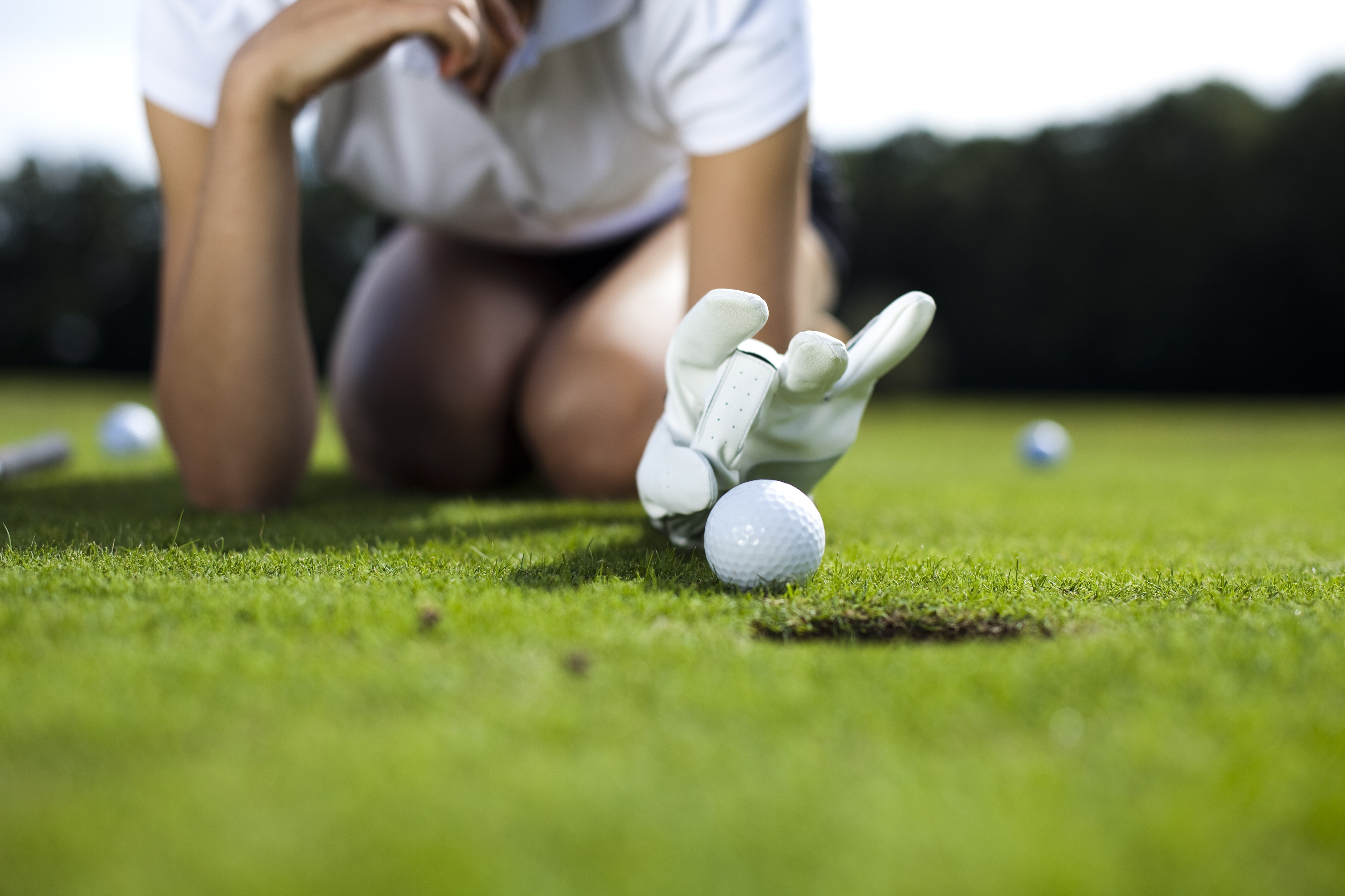 golf, hand, sports, glove, golf ball