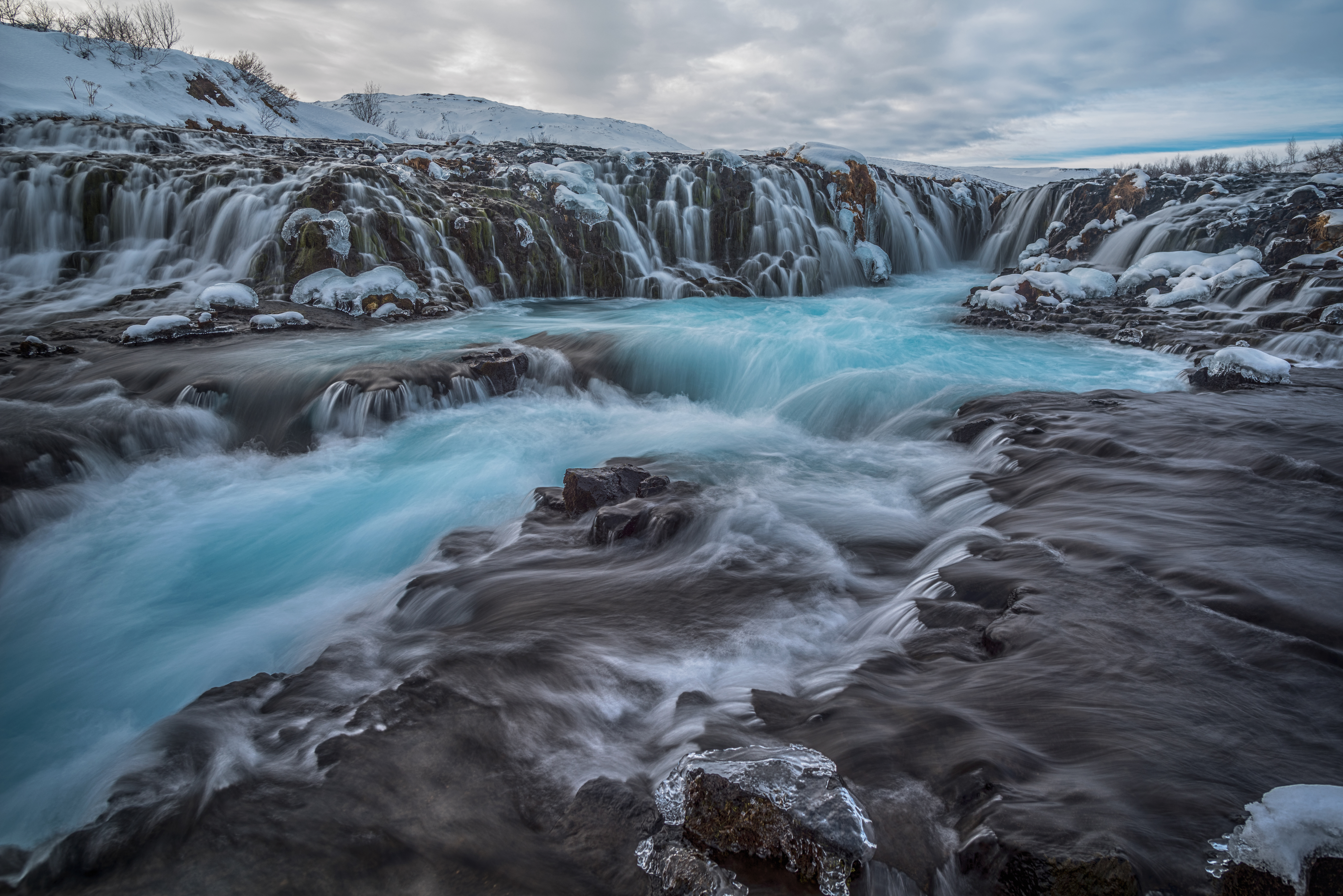 Скачать картинку Зима, Природа, Лед, Водопад, Исландия, Земля/природа в телефон бесплатно.