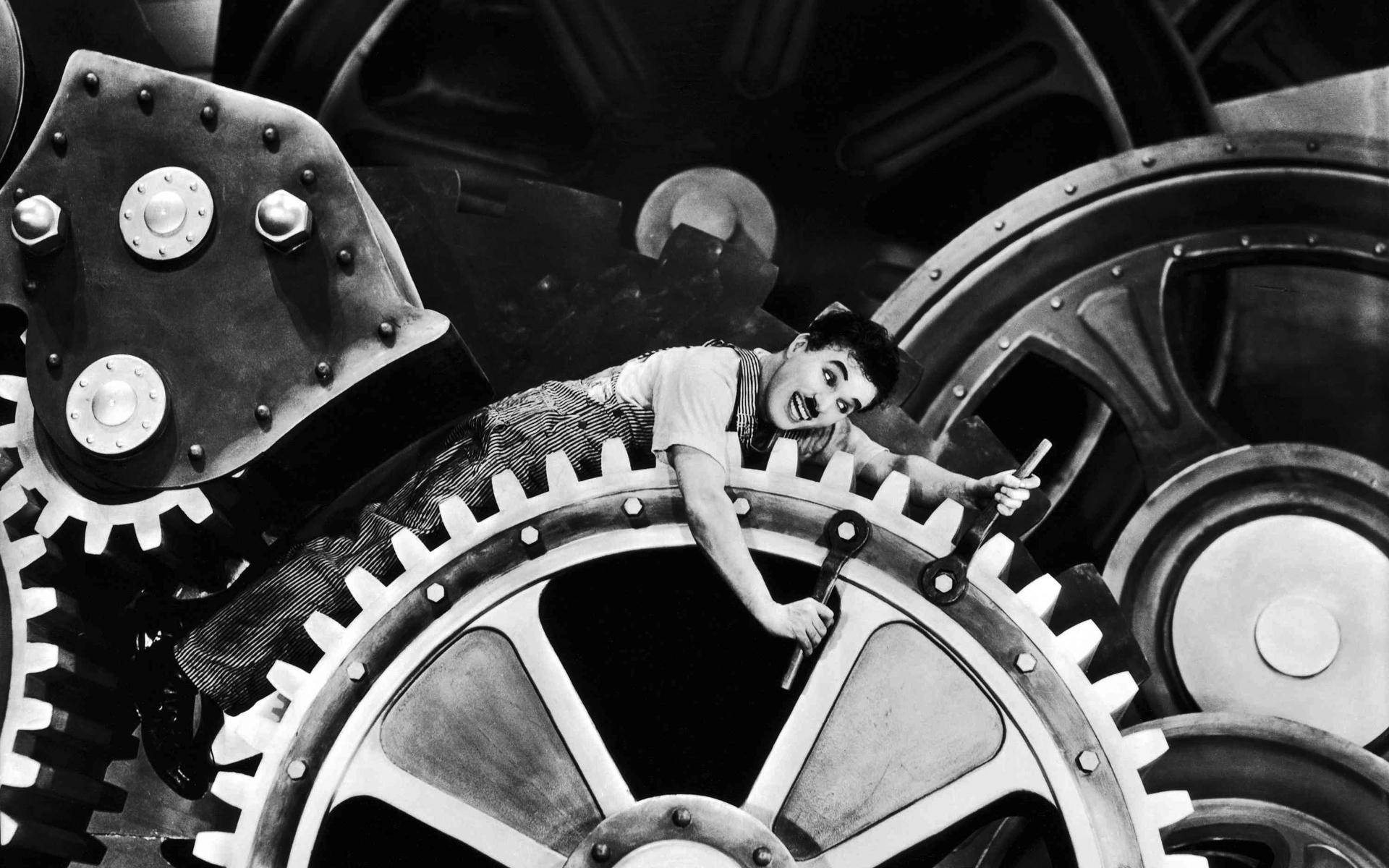 charlie chaplin, movie, modern times, black & white