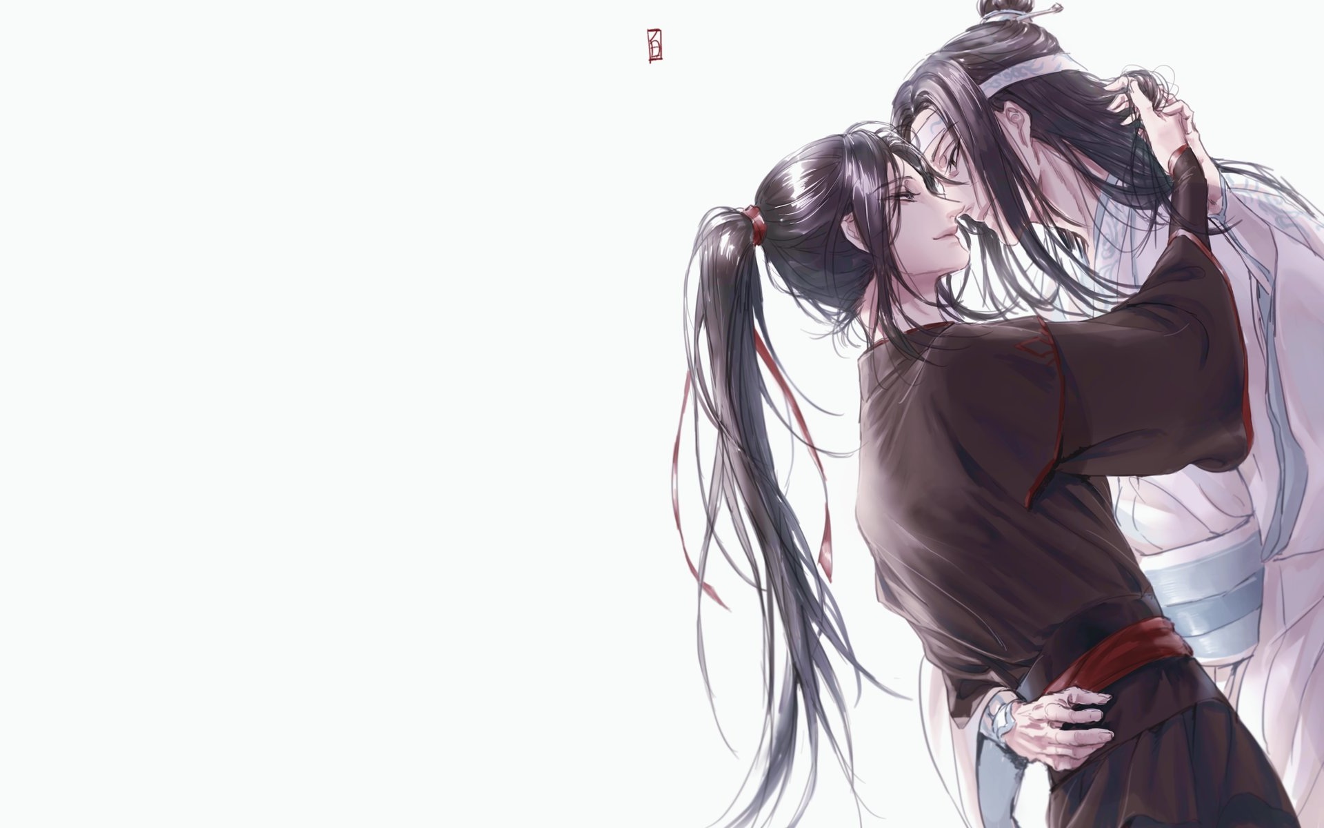 Handy-Wallpaper Animes, Lanzhan, Wei Yin, Lan Wangji, Wei Wuxian, Mo Dao Zu Shi kostenlos herunterladen.